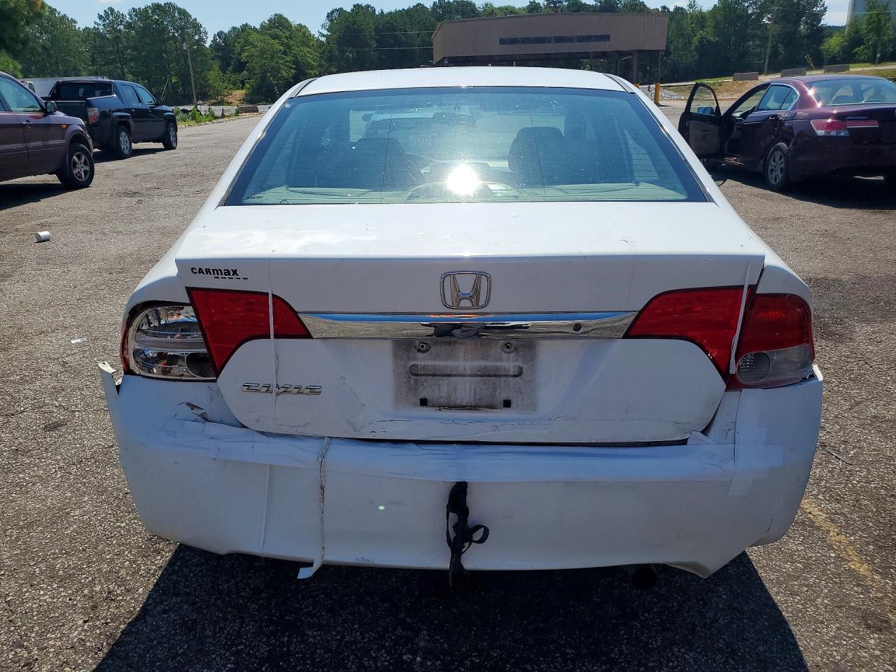 2011 Honda Civic Lx White vin: 2HGFA1F57BH308170