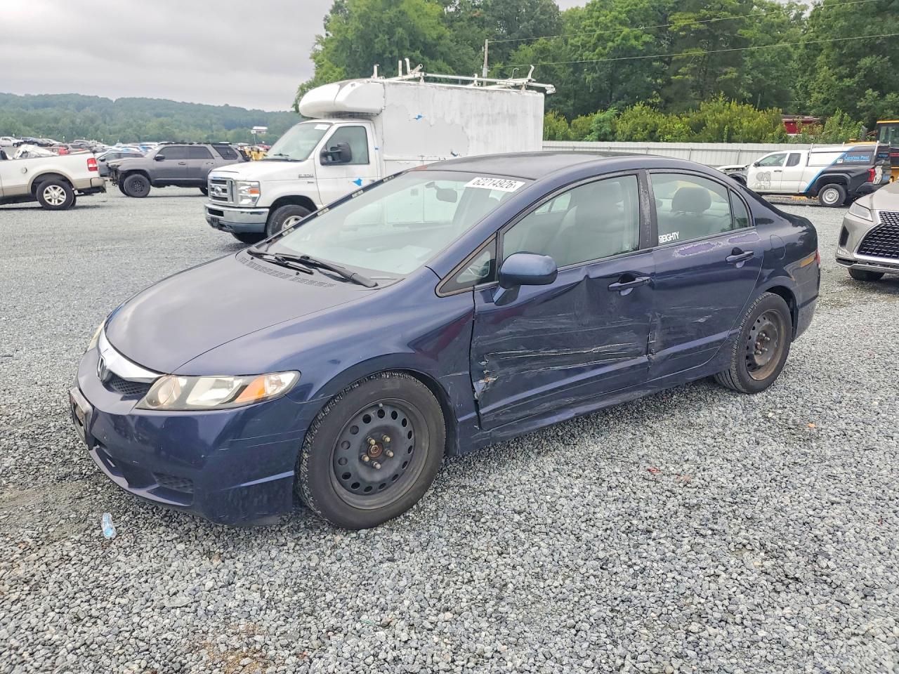 2011 Honda Civic Lx Blue vin: 2HGFA1F57BH507798