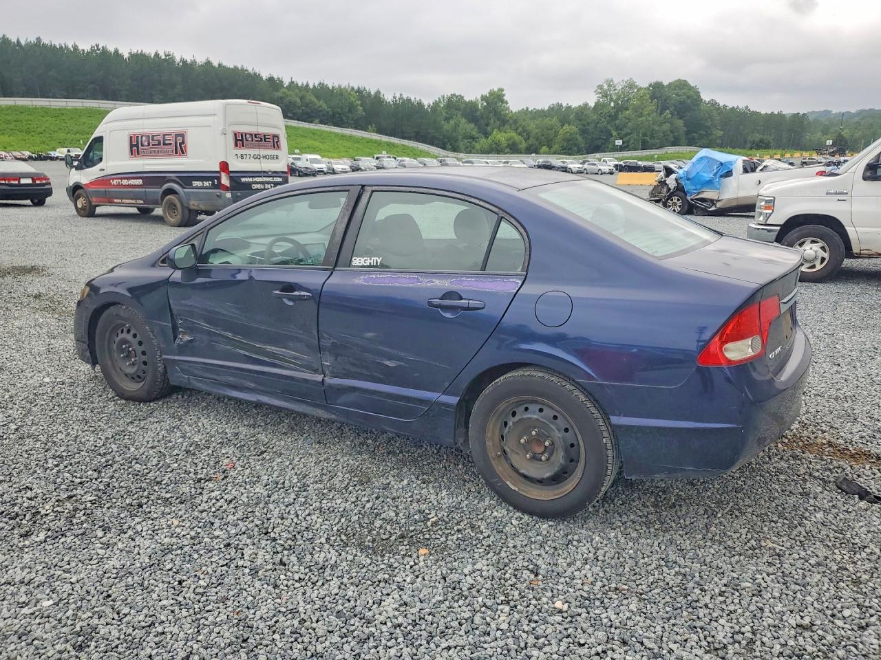 2011 Honda Civic Lx Blue vin: 2HGFA1F57BH507798