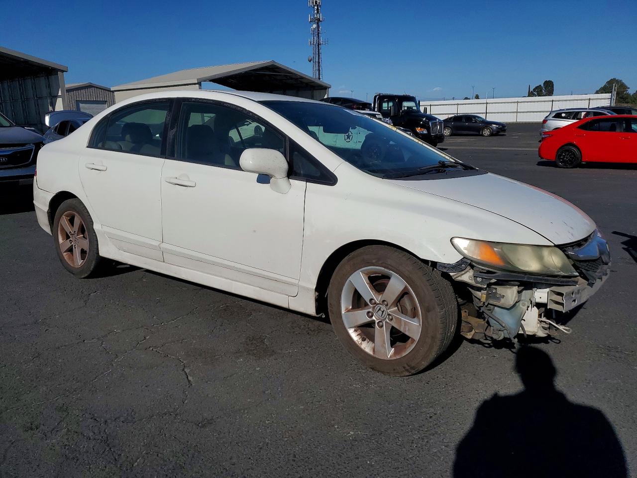 2011 Honda Civic Lx White vin: 2HGFA1F57BH508269