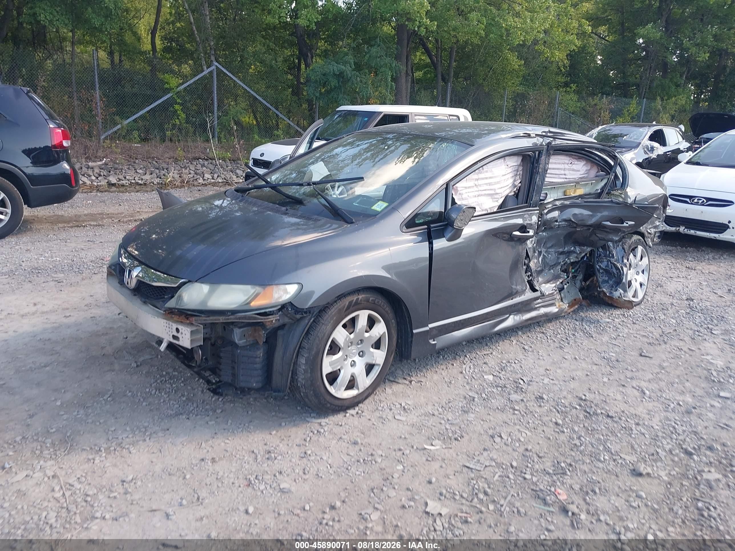 2011 Honda Civic Lx Gray vin: 2HGFA1F57BH514007