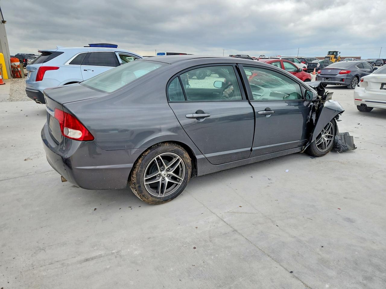 2011 Honda Civic Lx Gray vin: 2HGFA1F57BH523614