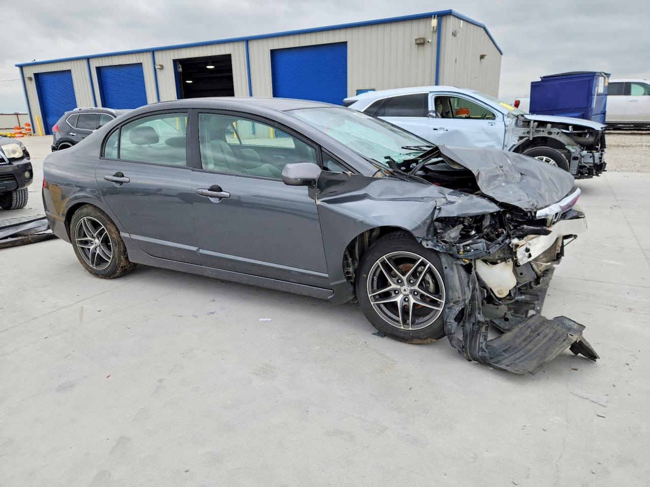2011 Honda Civic Lx Gray vin: 2HGFA1F57BH523614