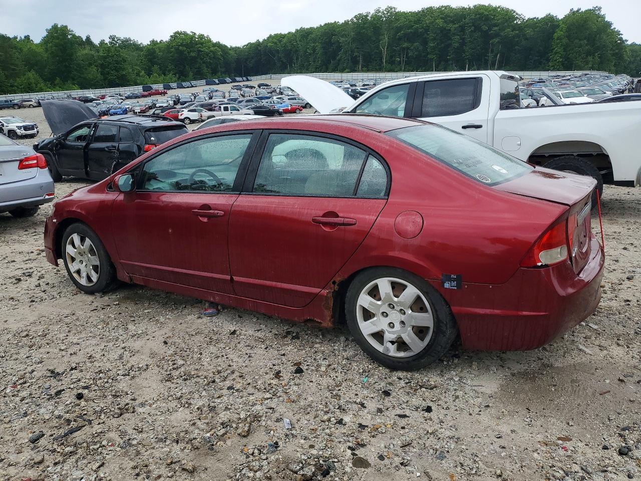 2011 Honda Civic Lx Maroon vin: 2HGFA1F57BH538808