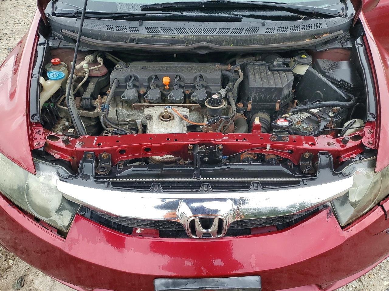 2011 Honda Civic Lx Maroon vin: 2HGFA1F57BH538808