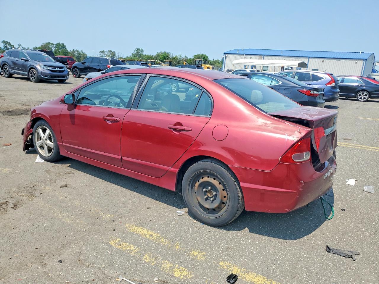 2011 Honda Civic Lx Red vin: 2HGFA1F57BH548741