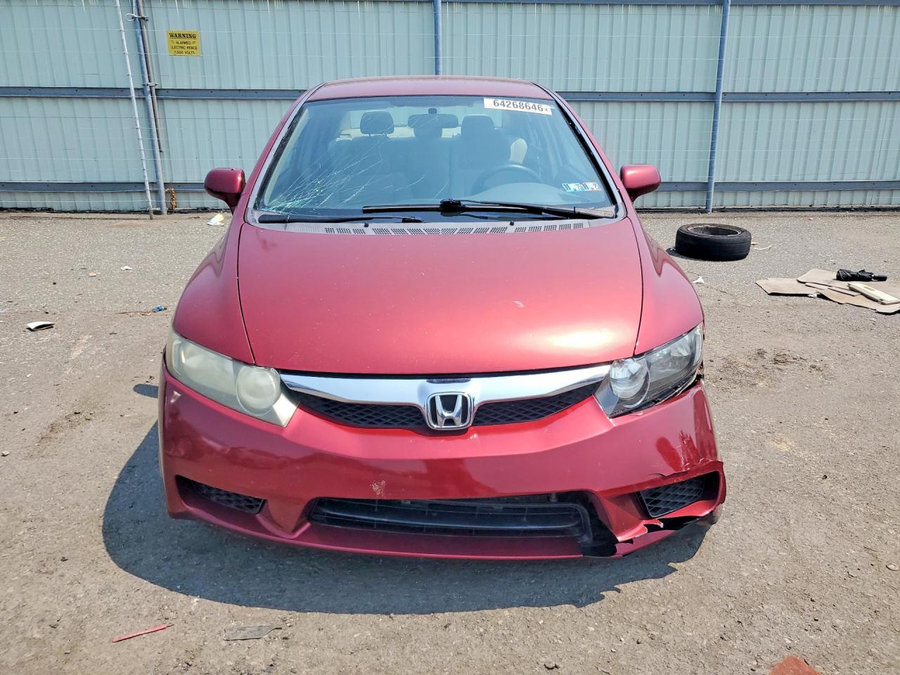 2011 Honda Civic Lx Red vin: 2HGFA1F57BH548741