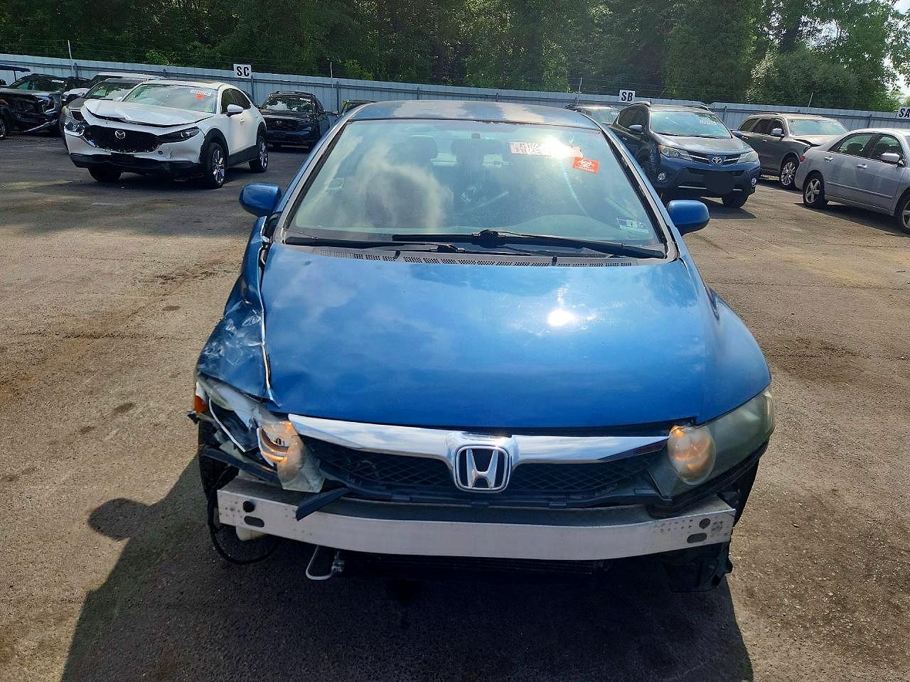 2011 Honda Civic Lx Синий vin: 2HGFA1F57BH549081