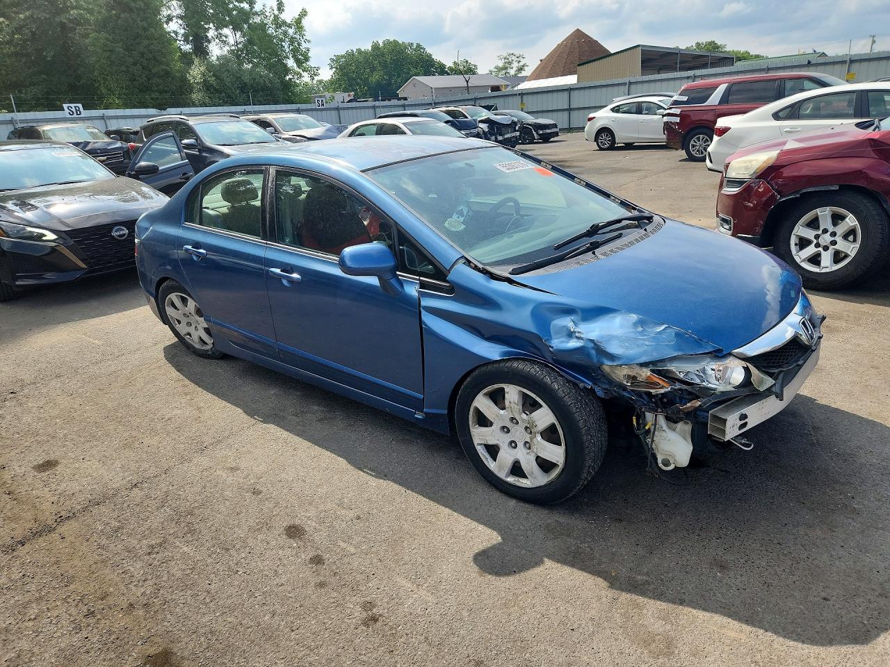 2011 Honda Civic Lx Синий vin: 2HGFA1F57BH549081