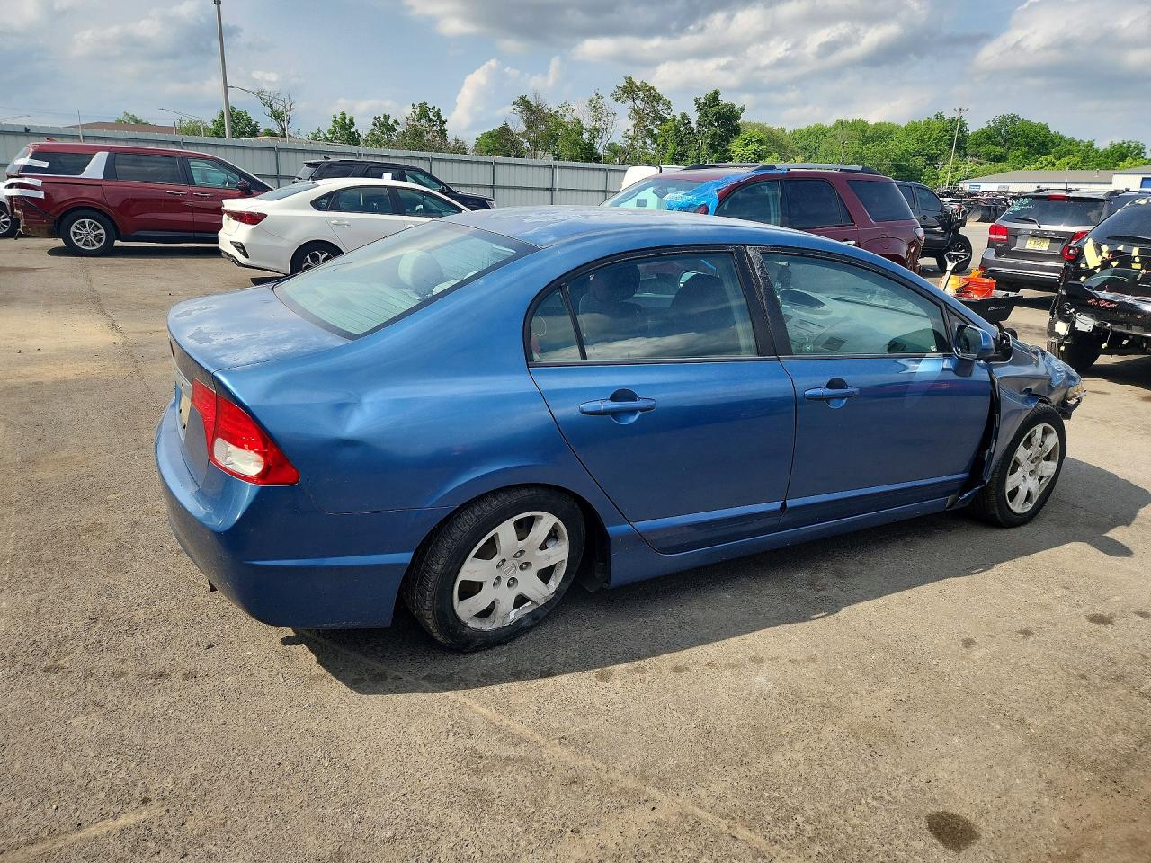 2011 Honda Civic Lx Синий vin: 2HGFA1F57BH549081