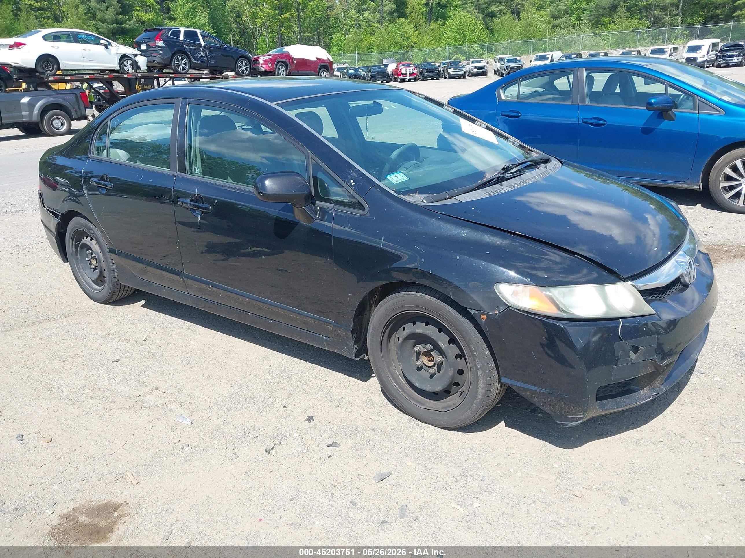 2010 Honda Civic Lx Black vin: 2HGFA1F58AH323498