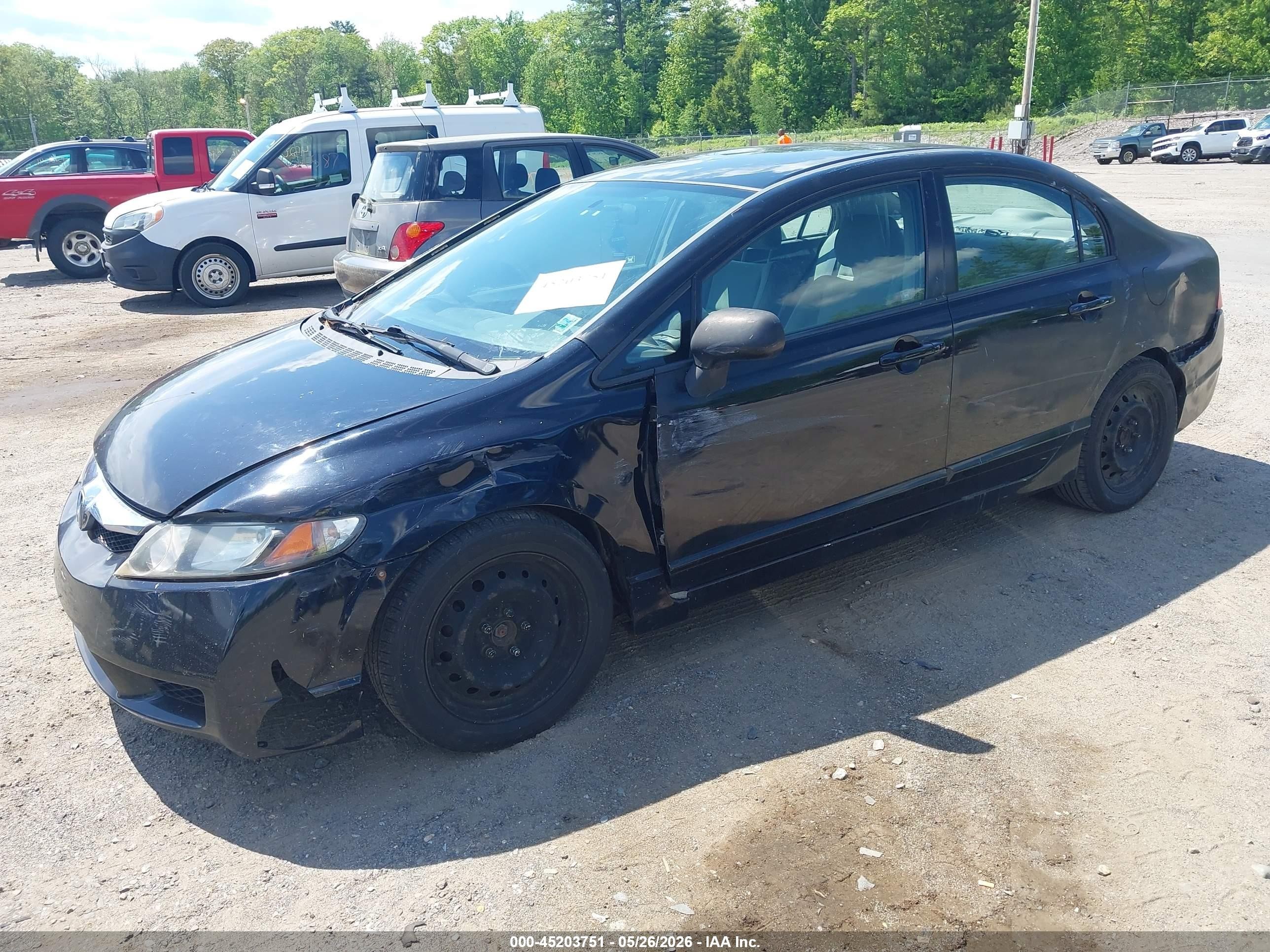 2010 Honda Civic Lx Black vin: 2HGFA1F58AH323498