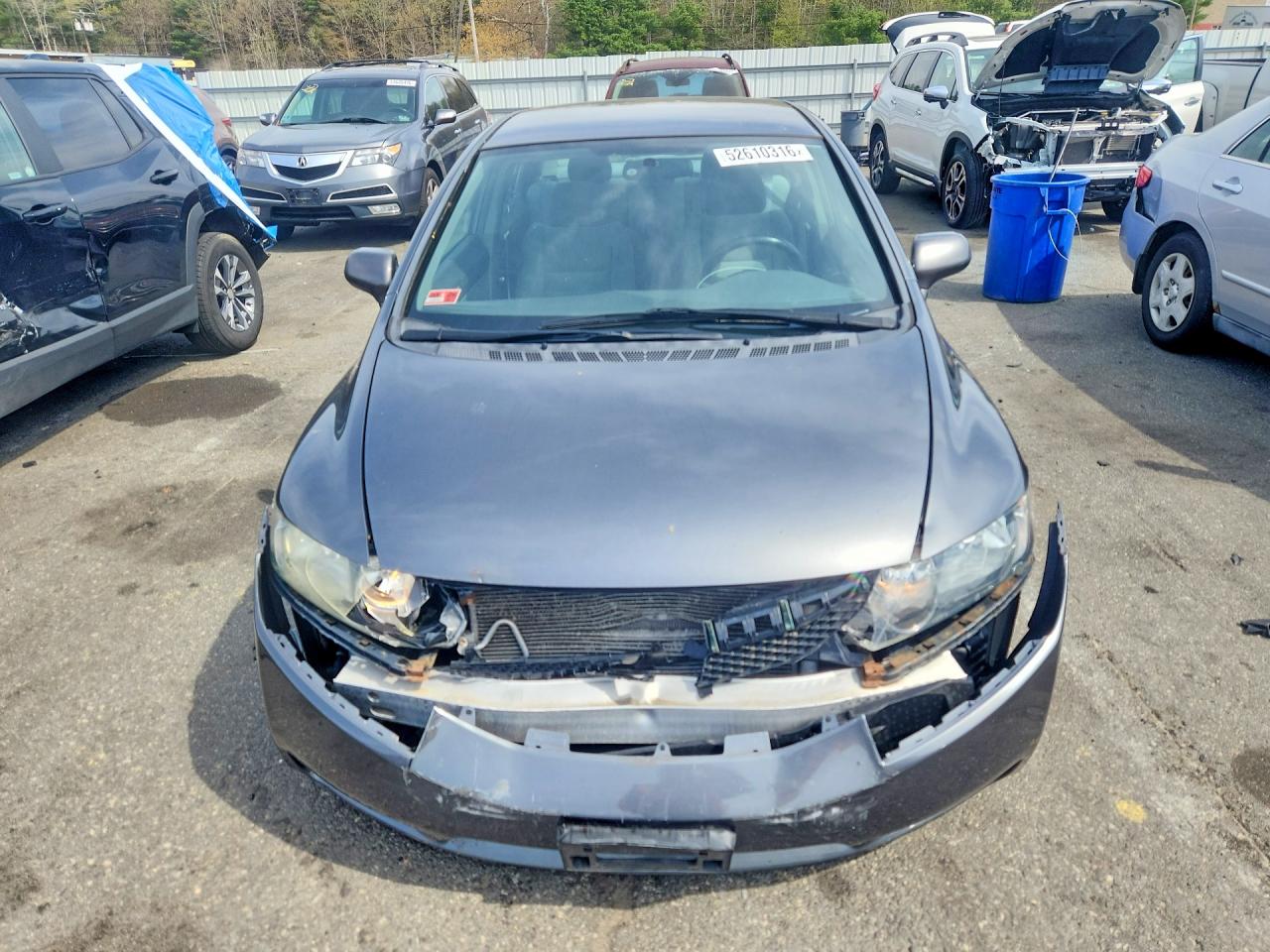 2010 Honda Civic Lx Gray vin: 2HGFA1F58AH329608