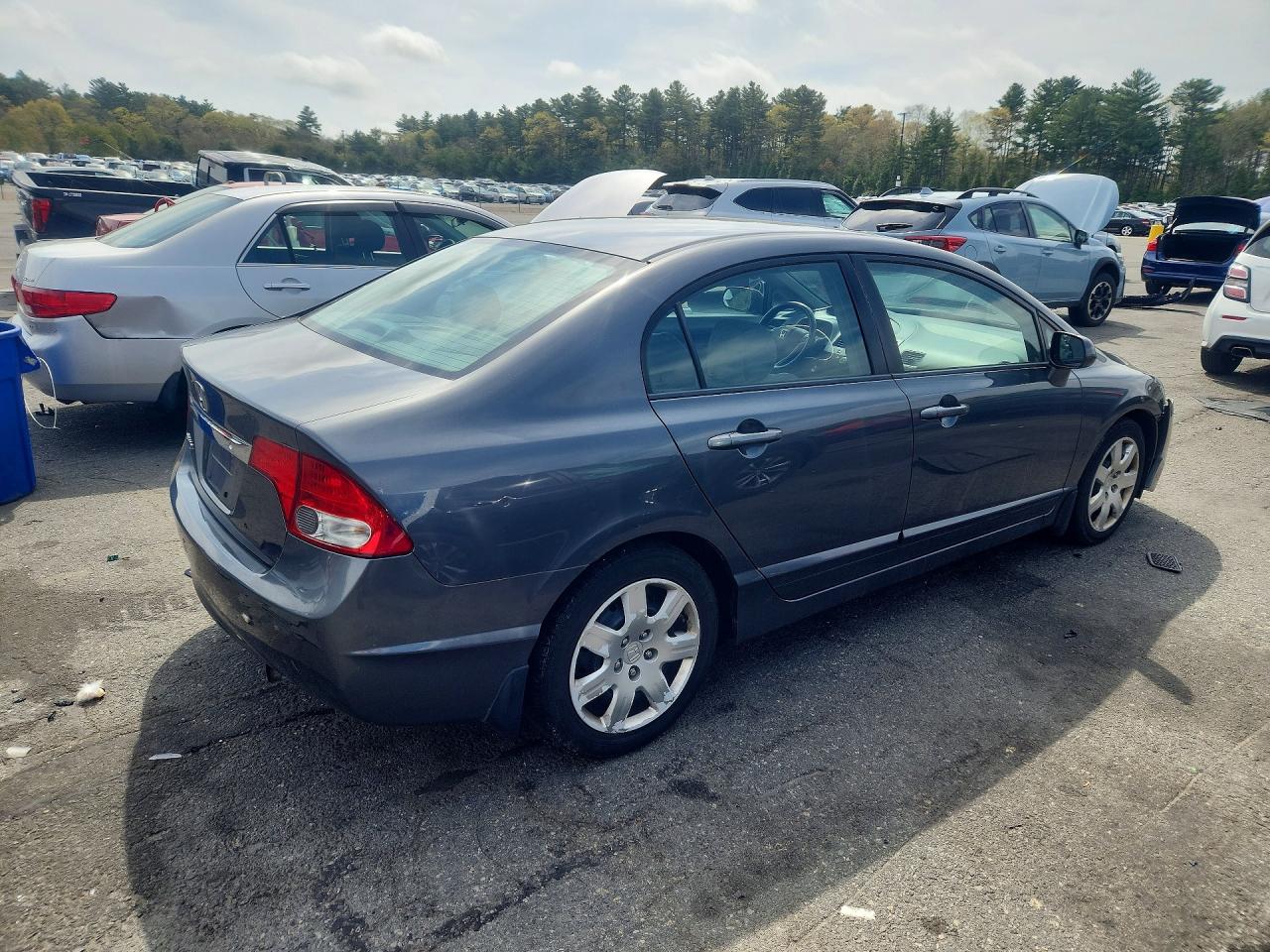 2010 Honda Civic Lx Gray vin: 2HGFA1F58AH329608