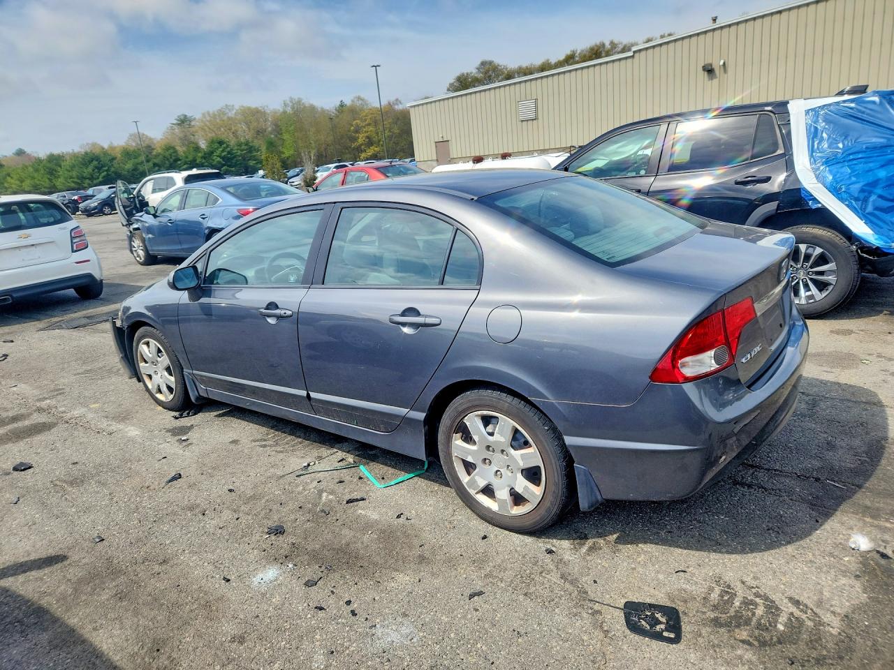2010 Honda Civic Lx Gray vin: 2HGFA1F58AH329608