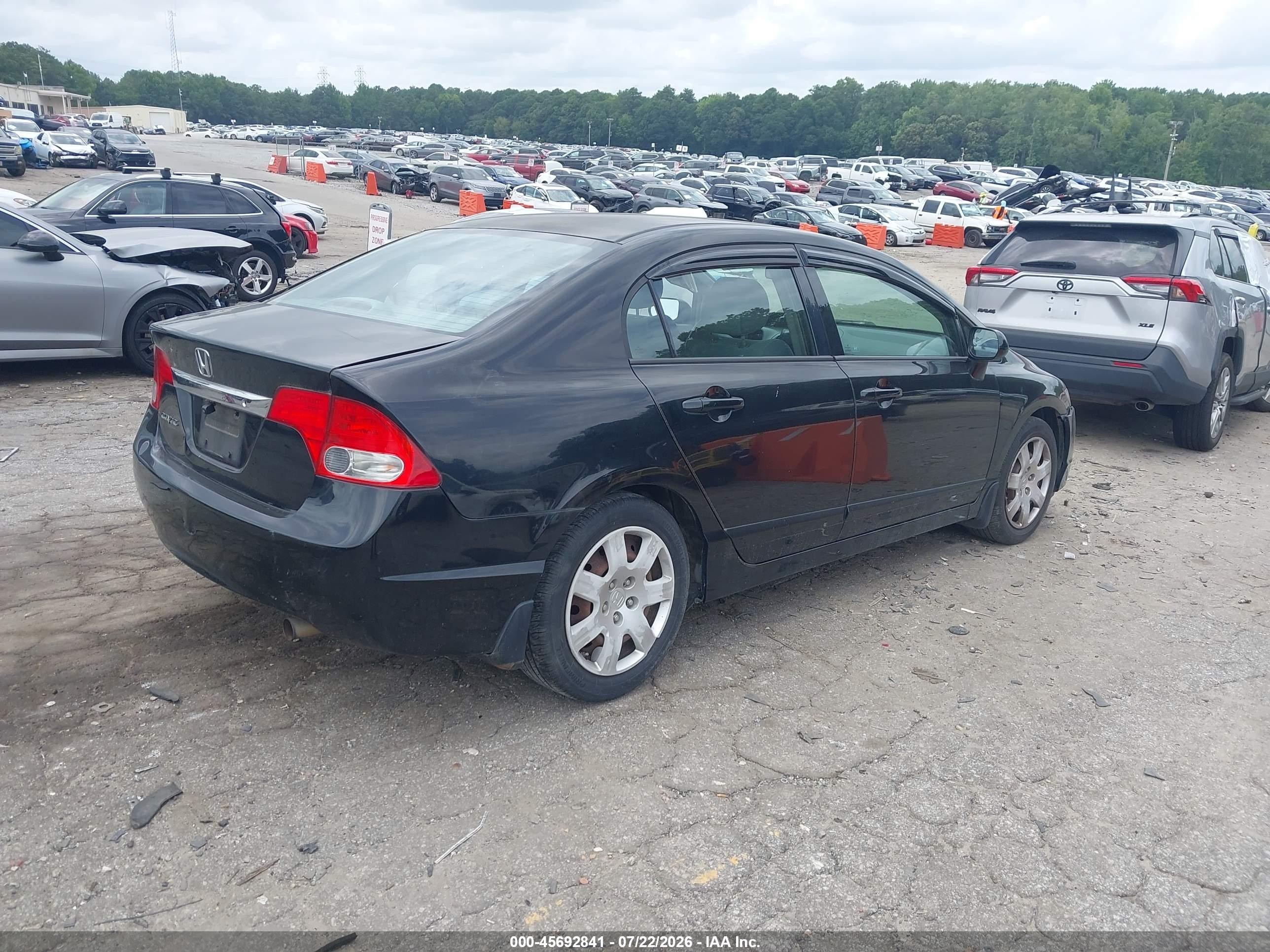 2010 Honda Civic Lx Black vin: 2HGFA1F58AH332380