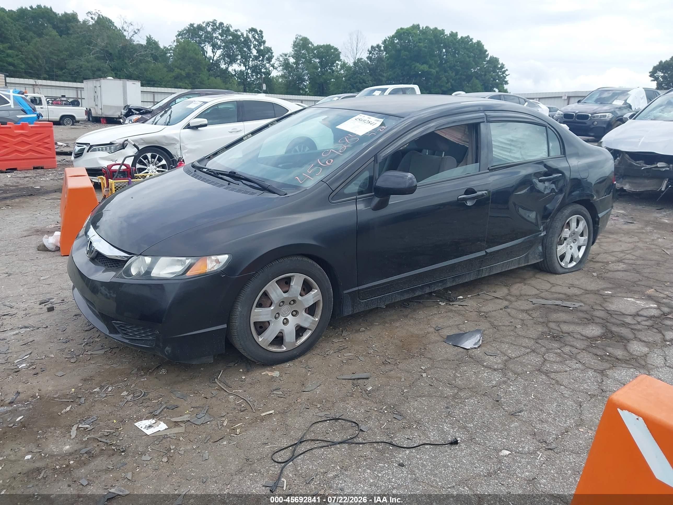 2010 Honda Civic Lx Black vin: 2HGFA1F58AH332380