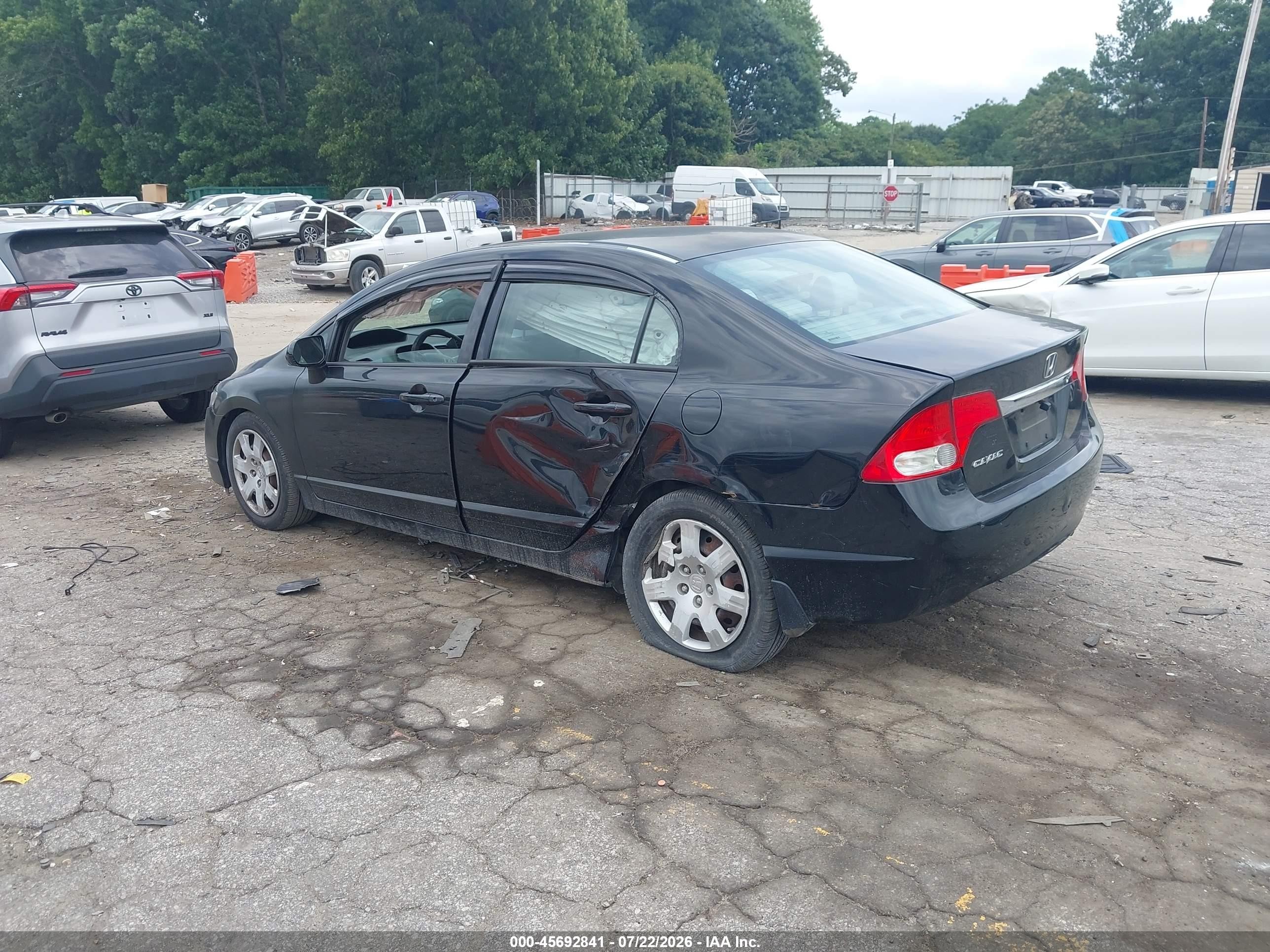 2010 Honda Civic Lx Black vin: 2HGFA1F58AH332380