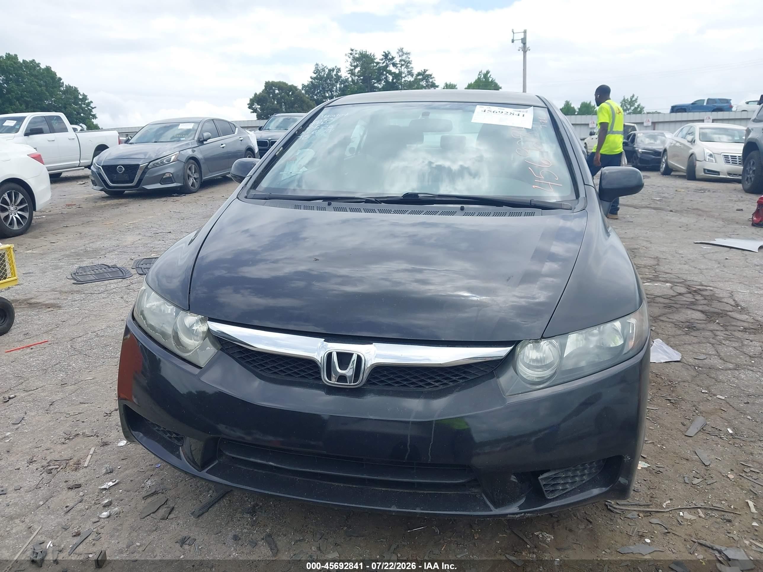 2010 Honda Civic Lx Black vin: 2HGFA1F58AH332380