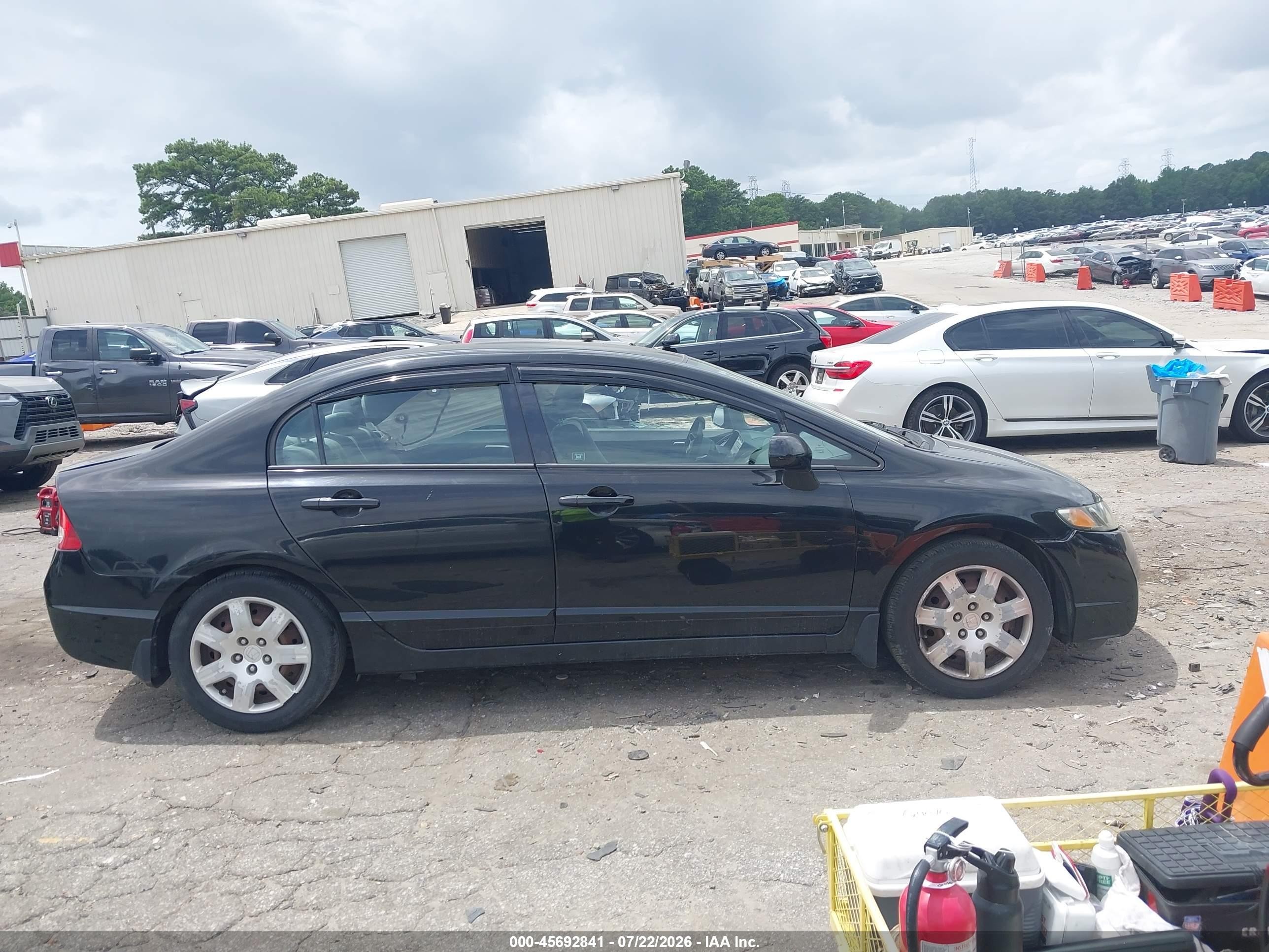 2010 Honda Civic Lx Black vin: 2HGFA1F58AH332380