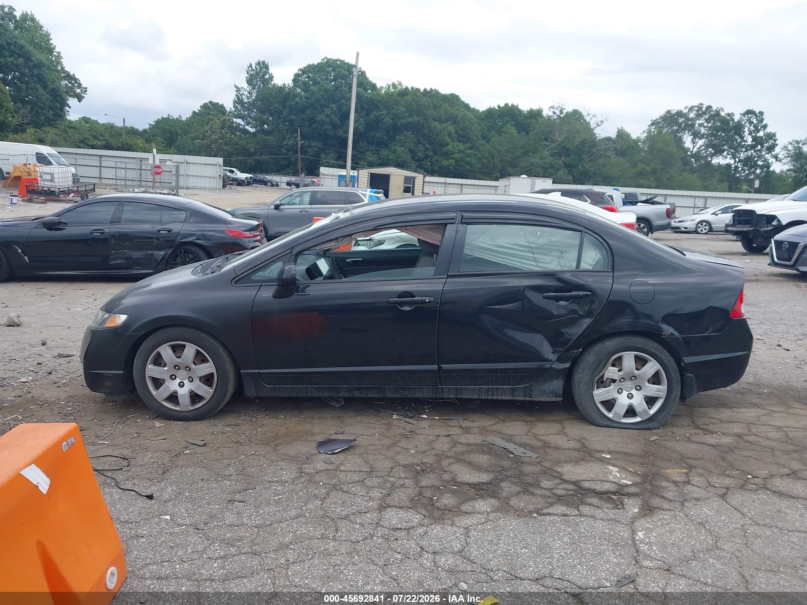 2010 Honda Civic Lx Black vin: 2HGFA1F58AH332380