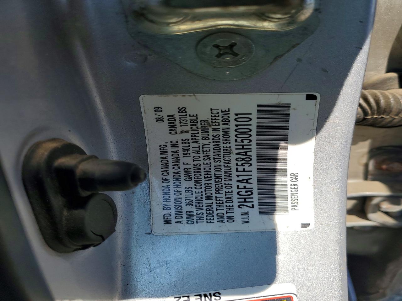 2010 Honda Civic Lx Silver vin: 2HGFA1F58AH500101