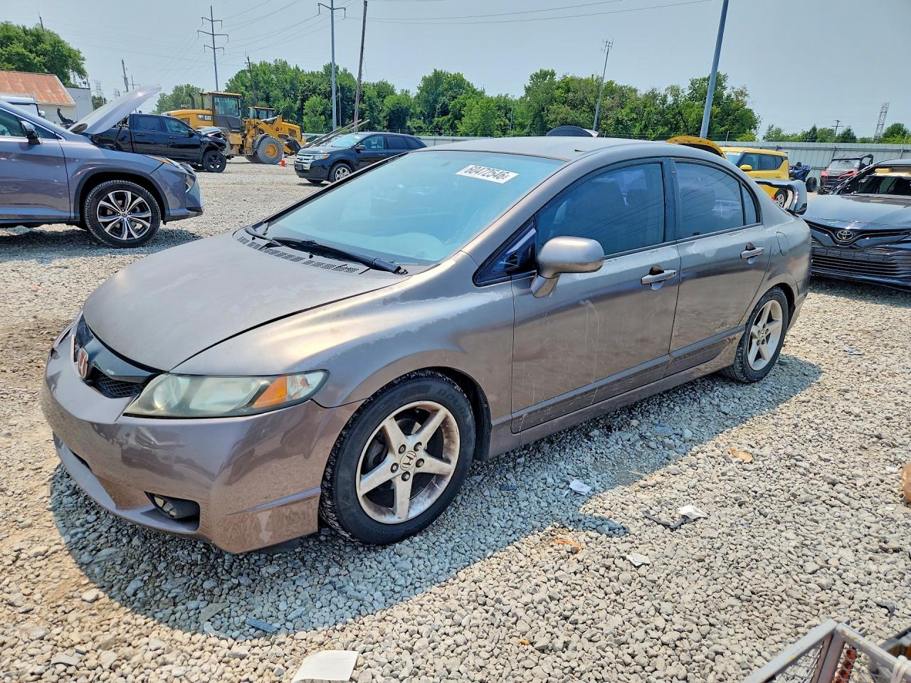 2010 Honda Civic Lx Gray vin: 2HGFA1F58AH525144