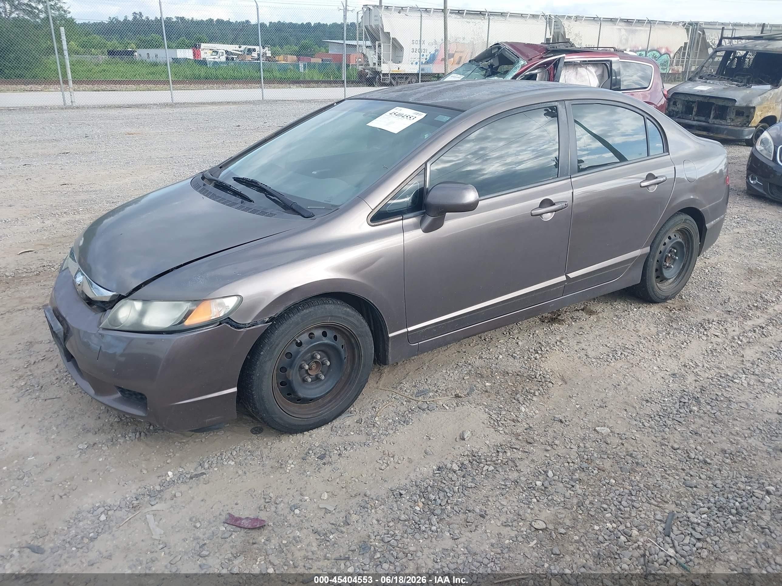 2010 Honda Civic Lx Gray vin: 2HGFA1F58AH560055