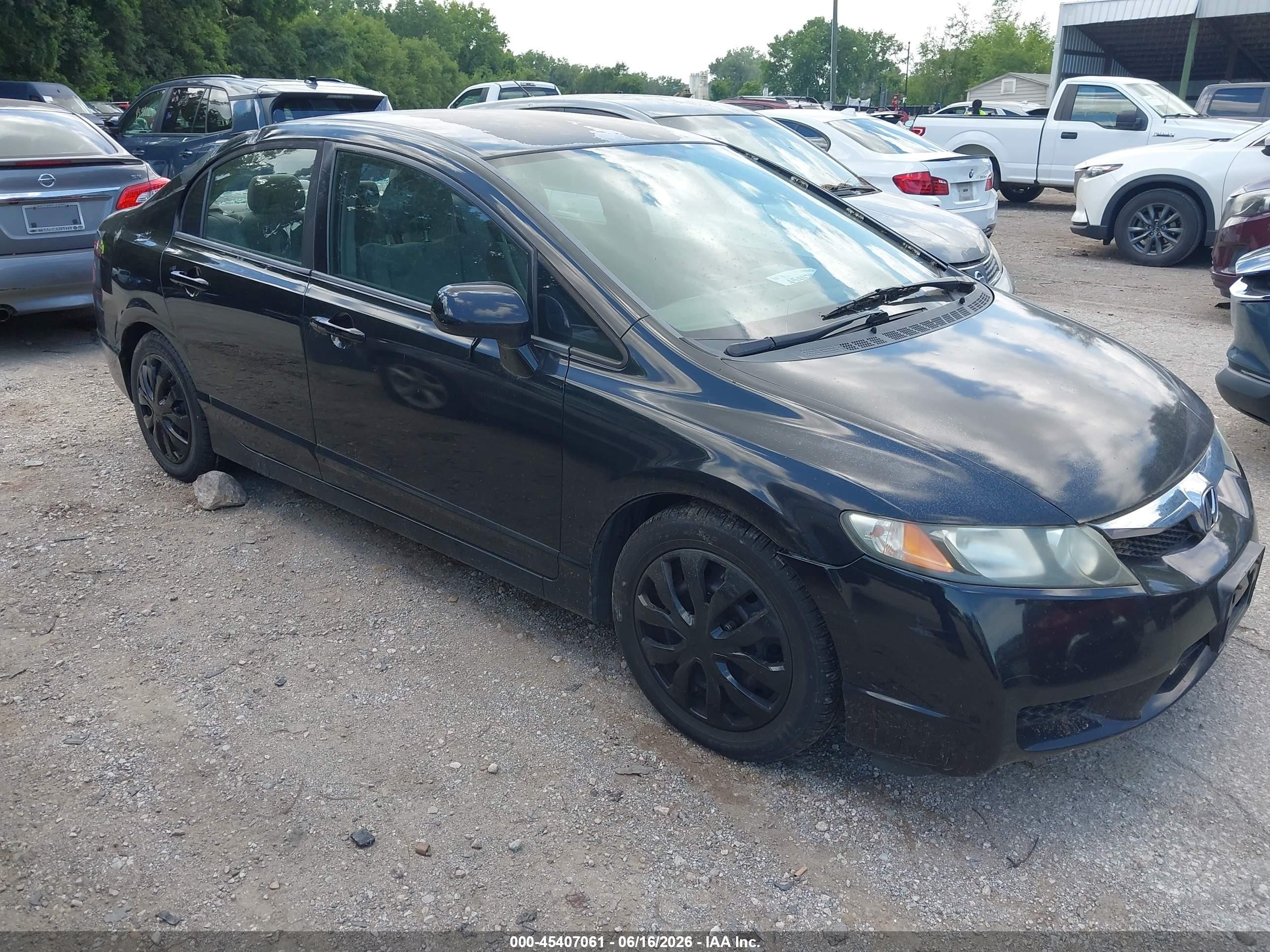 2010 Honda Civic Lx Black vin: 2HGFA1F58AH564980