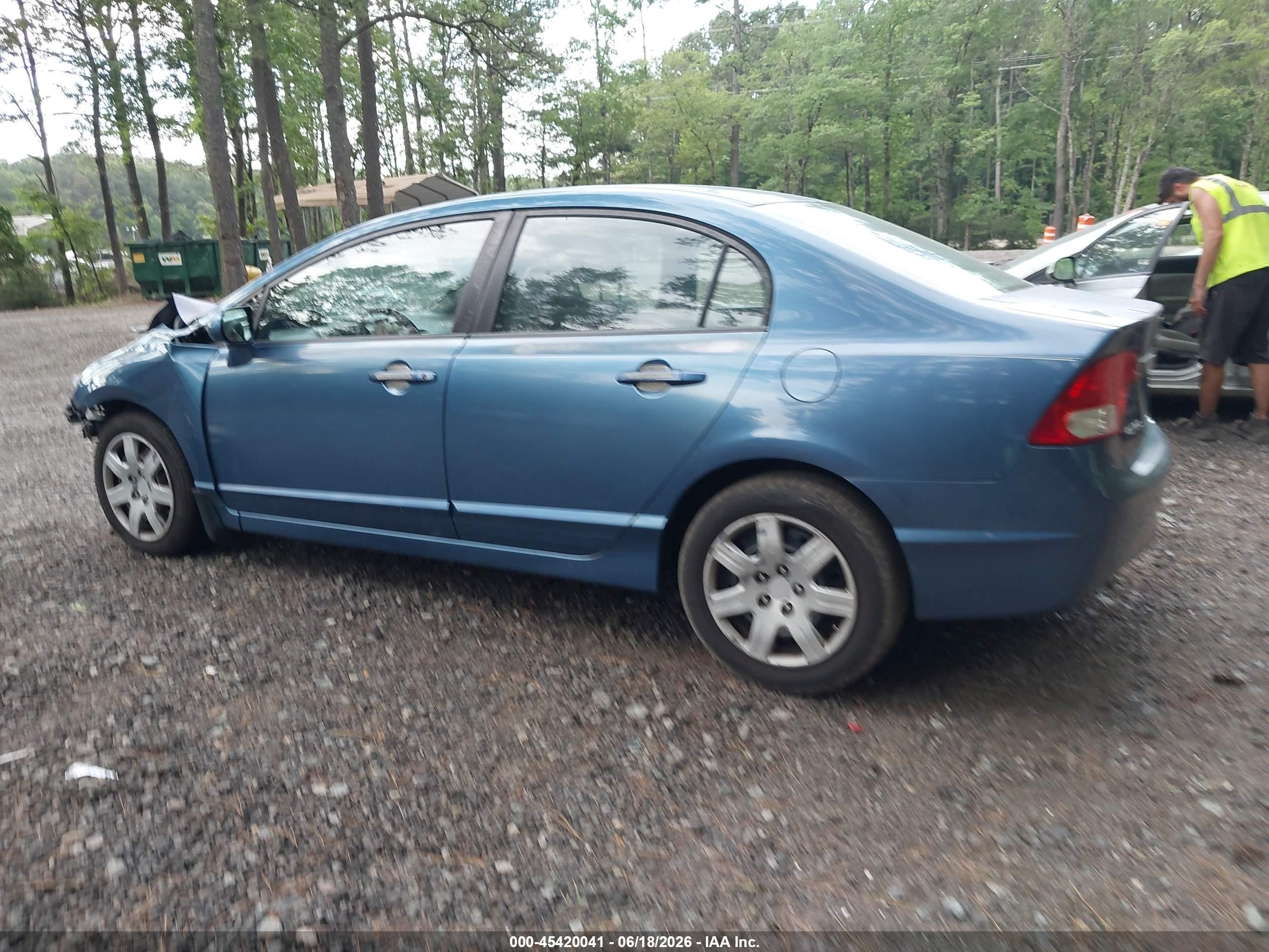 2010 Honda Civic Lx Blue vin: 2HGFA1F58AH566907