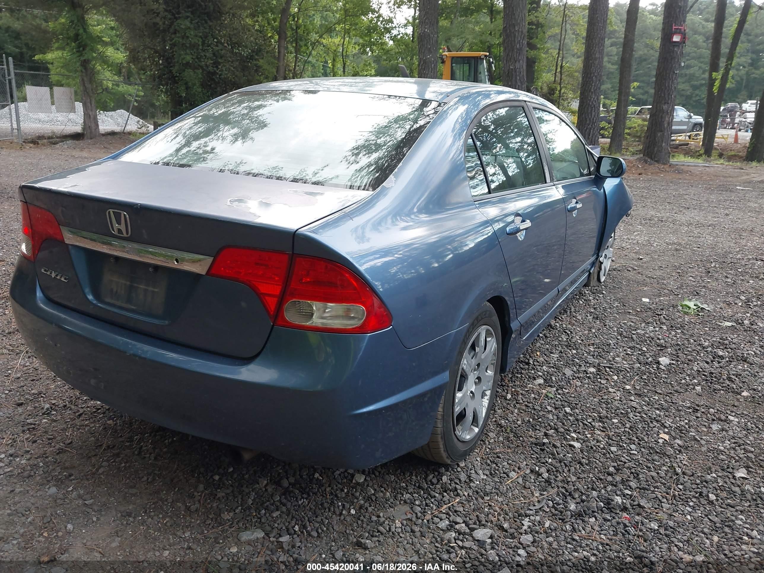 2010 Honda Civic Lx Blue vin: 2HGFA1F58AH566907