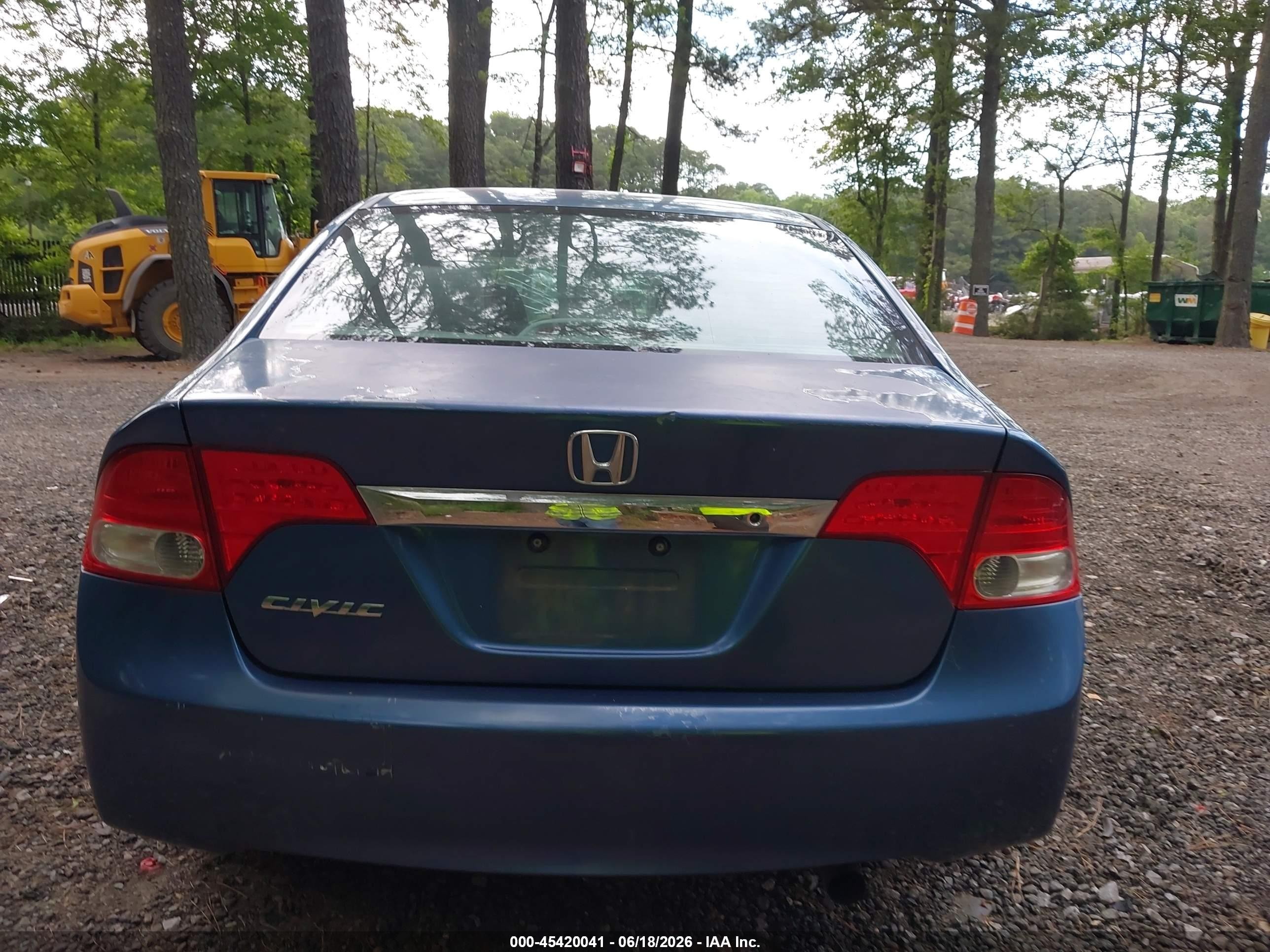 2010 Honda Civic Lx Blue vin: 2HGFA1F58AH566907