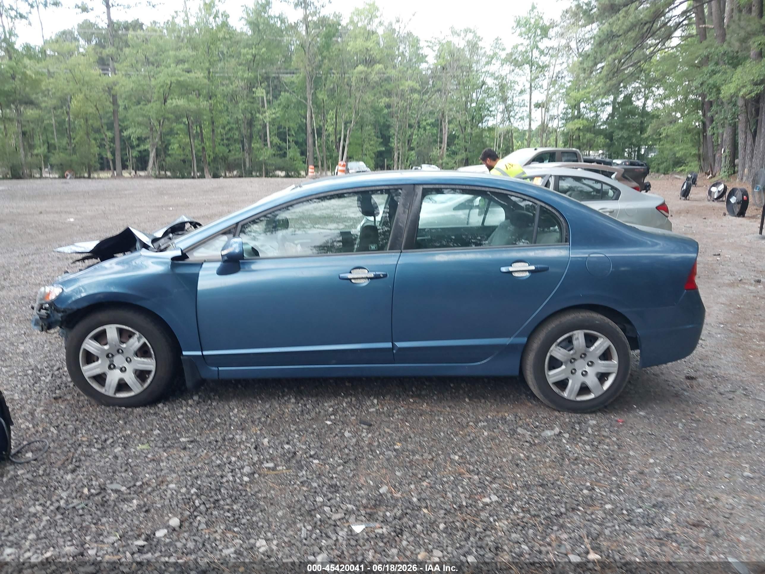 2010 Honda Civic Lx Blue vin: 2HGFA1F58AH566907