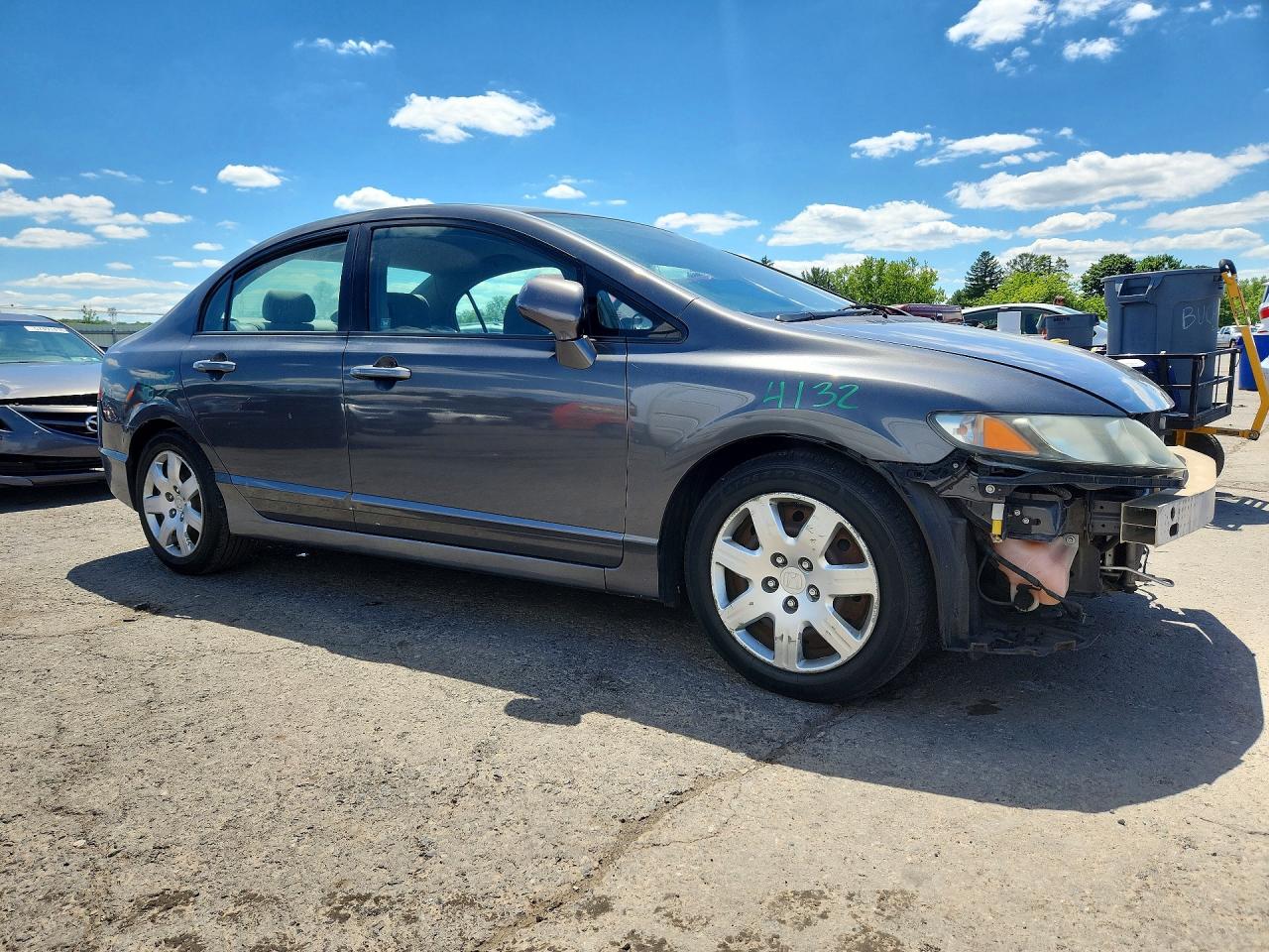 2010 Honda Civic Lx Gray vin: 2HGFA1F58AH570973