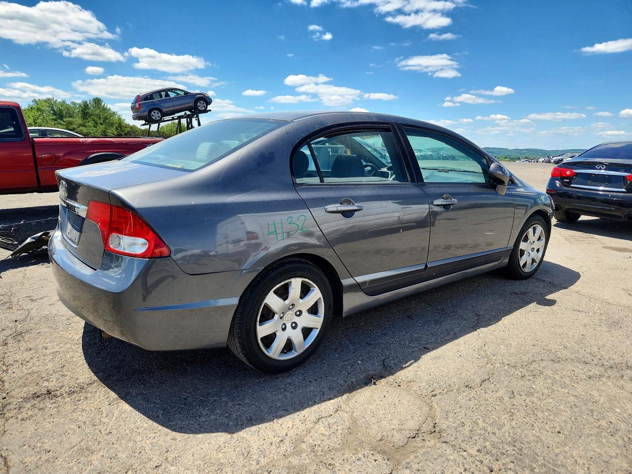2010 Honda Civic Lx Gray vin: 2HGFA1F58AH570973