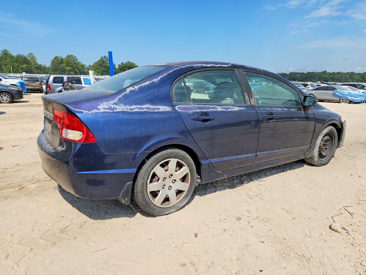 2010 Honda Civic Lx Blue vin: 2HGFA1F58AH580063