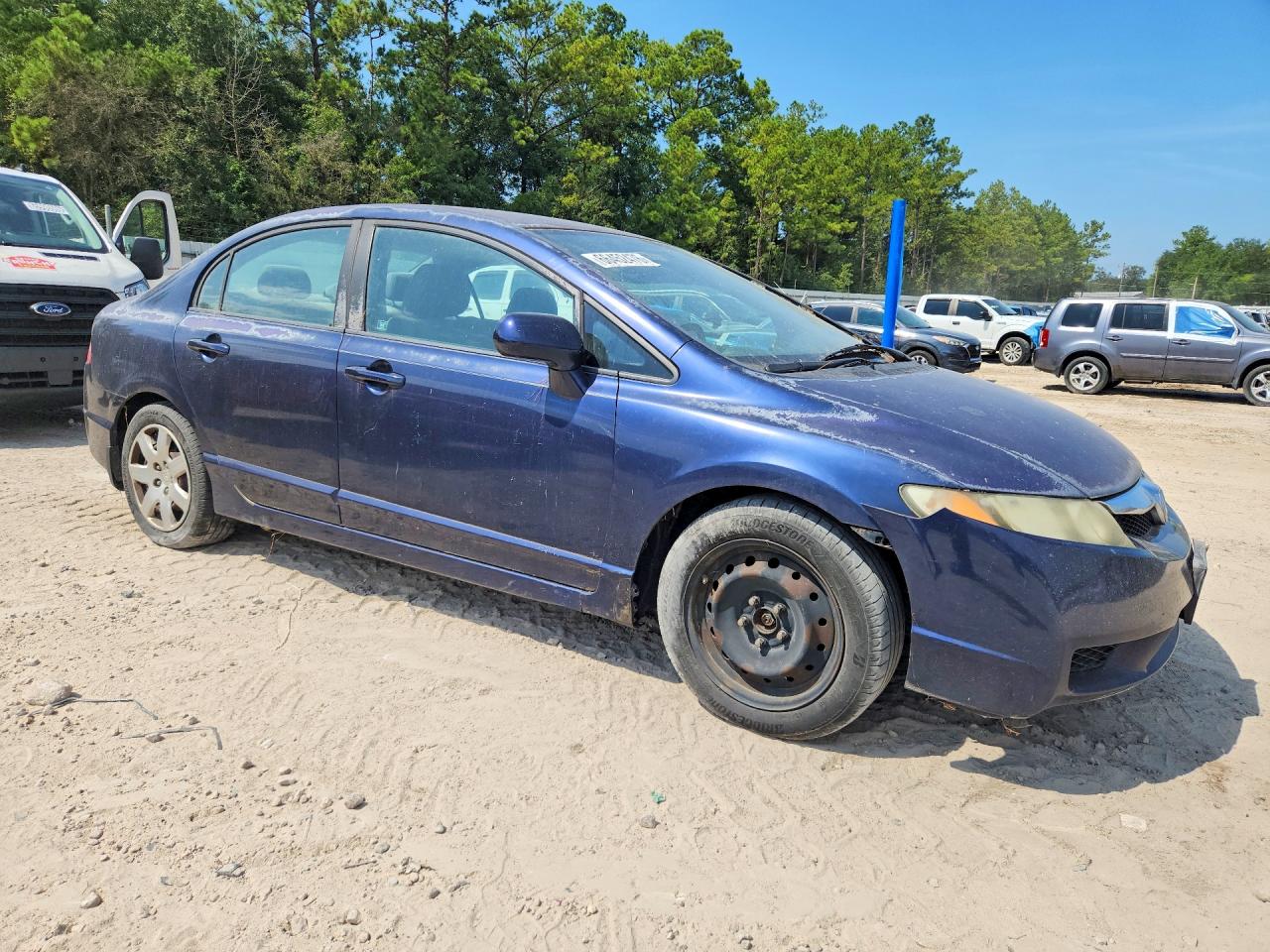2010 Honda Civic Lx Blue vin: 2HGFA1F58AH580063
