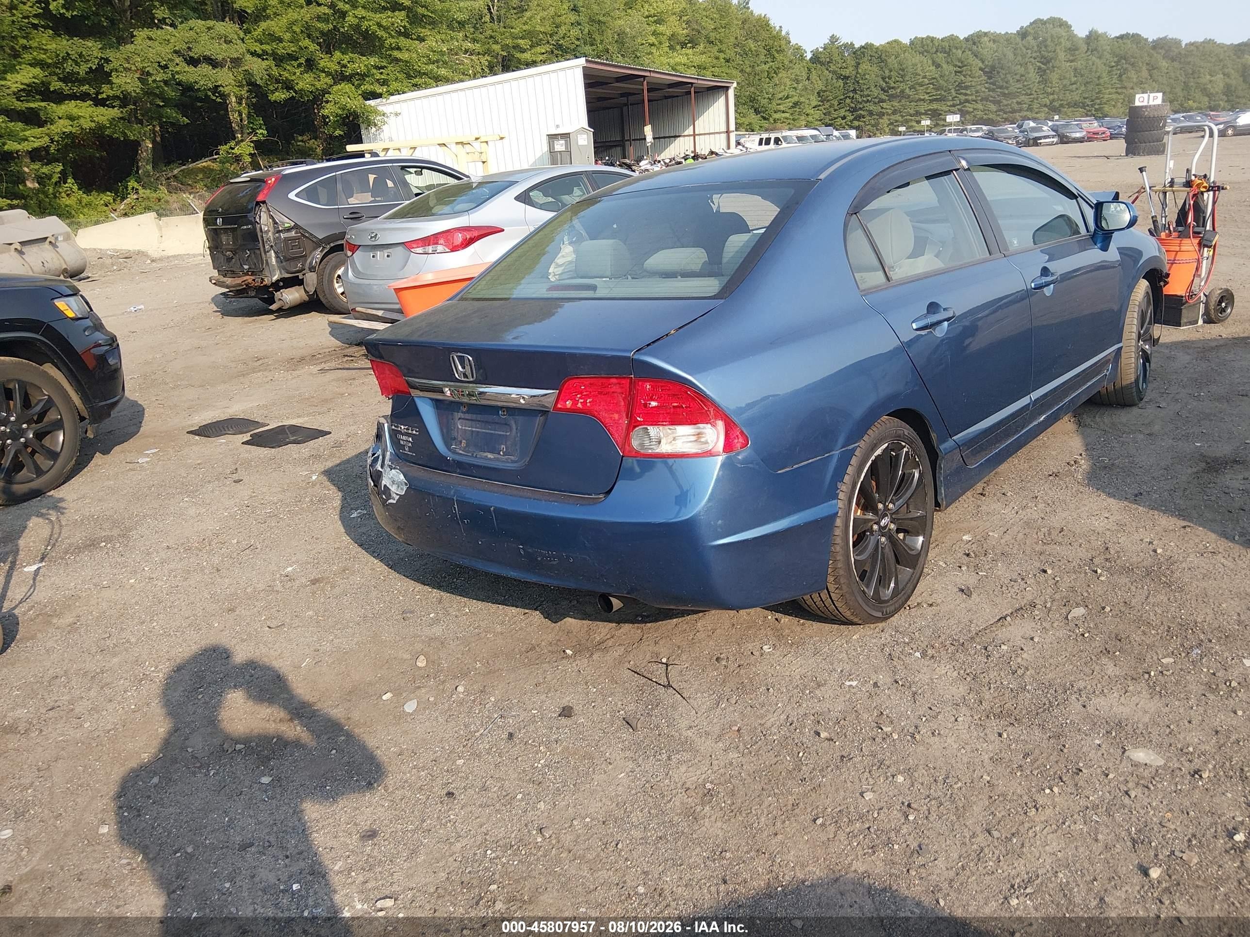 2010 Honda Civic Lx Blue vin: 2HGFA1F58AH580824