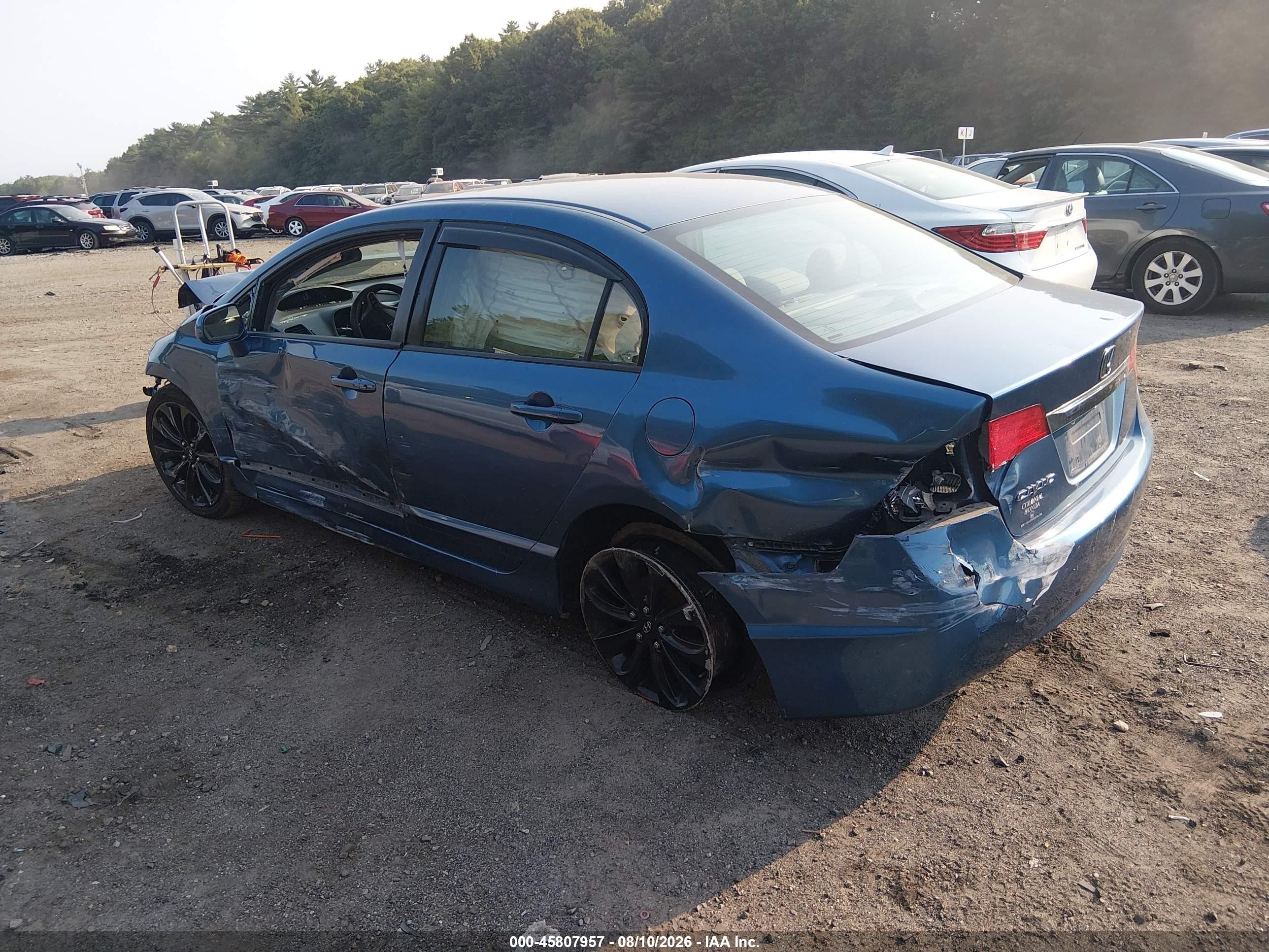 2010 Honda Civic Lx Blue vin: 2HGFA1F58AH580824