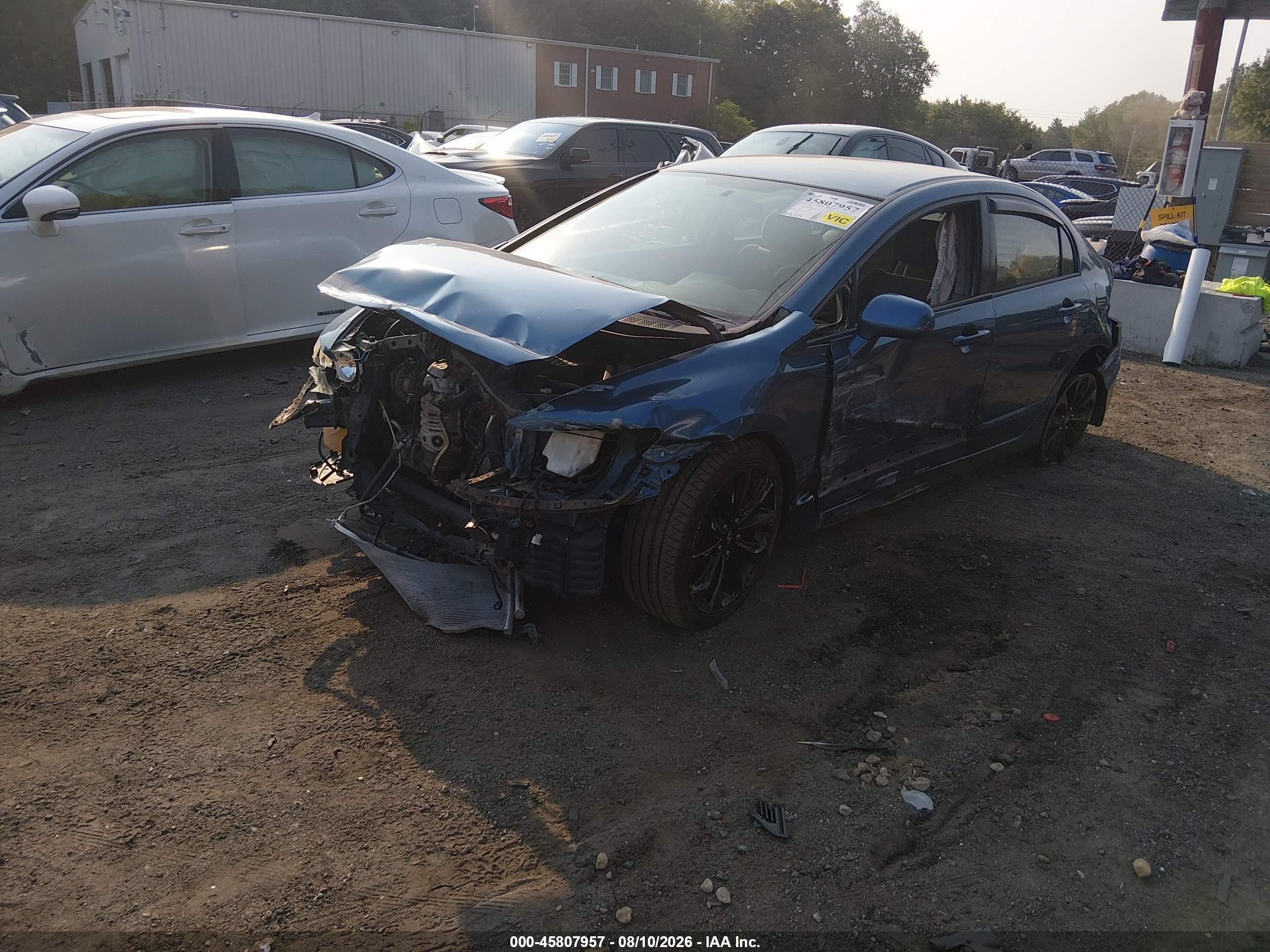 2010 Honda Civic Lx Blue vin: 2HGFA1F58AH580824