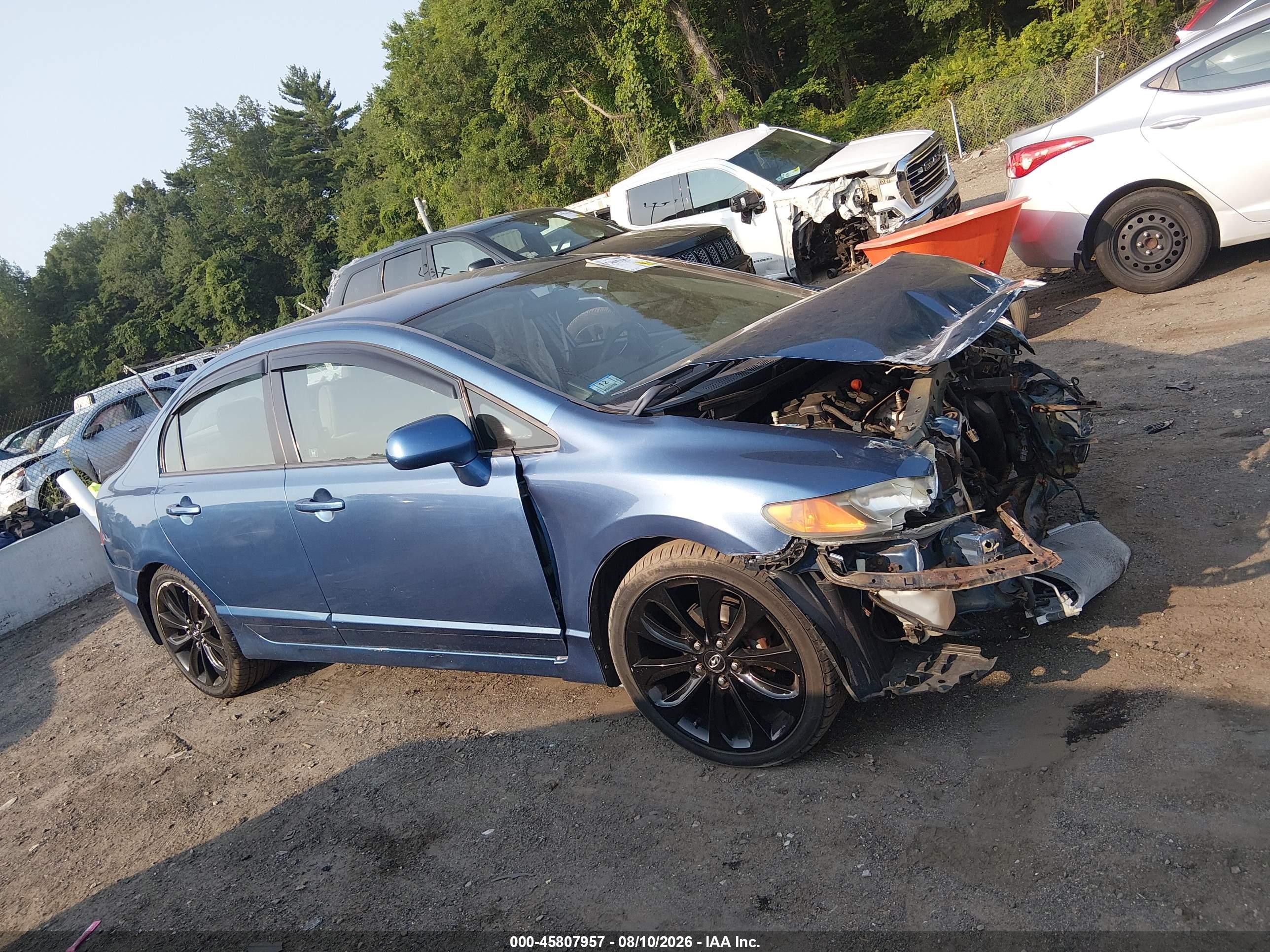 2010 Honda Civic Lx Blue vin: 2HGFA1F58AH580824