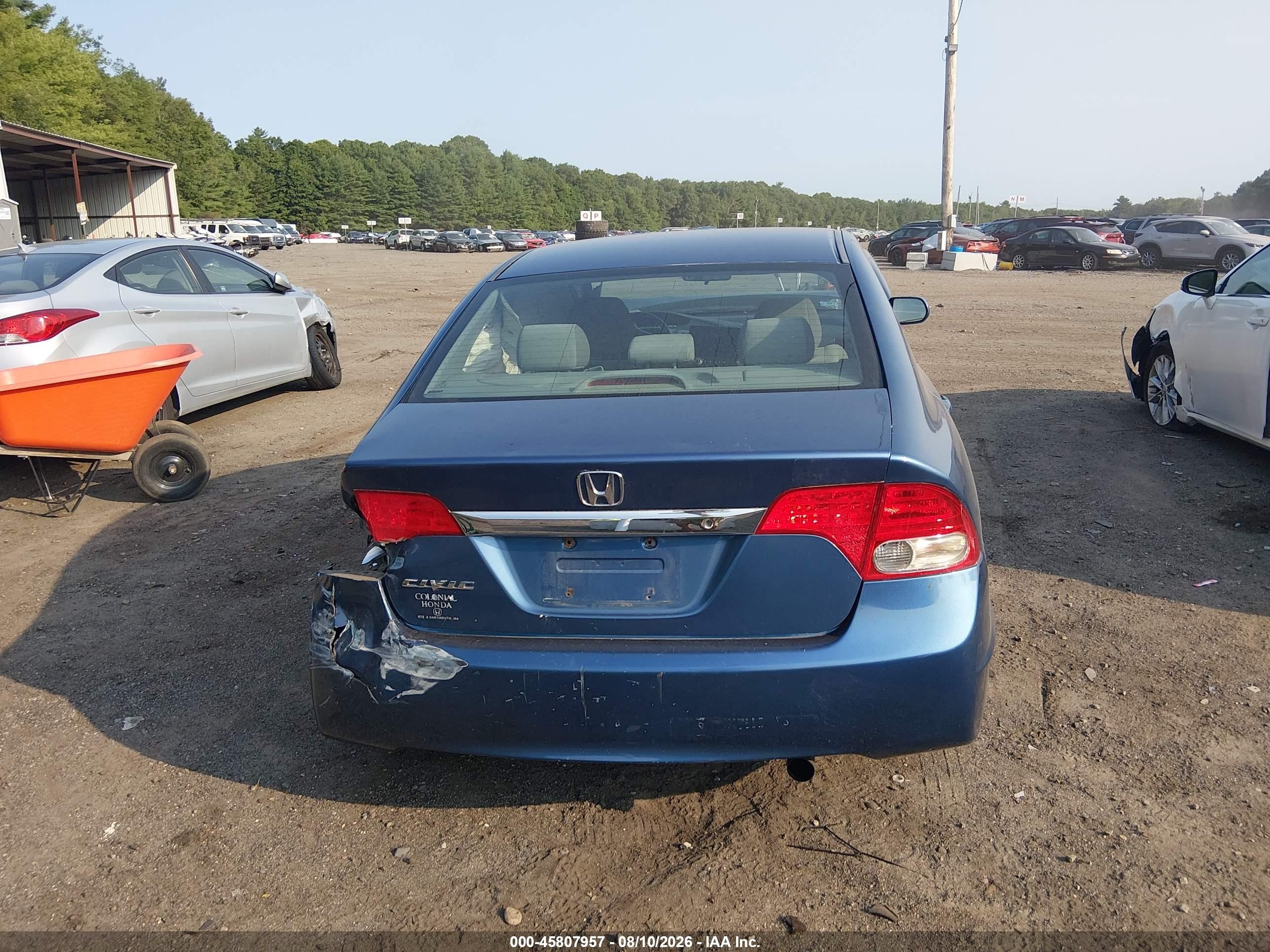2010 Honda Civic Lx Blue vin: 2HGFA1F58AH580824