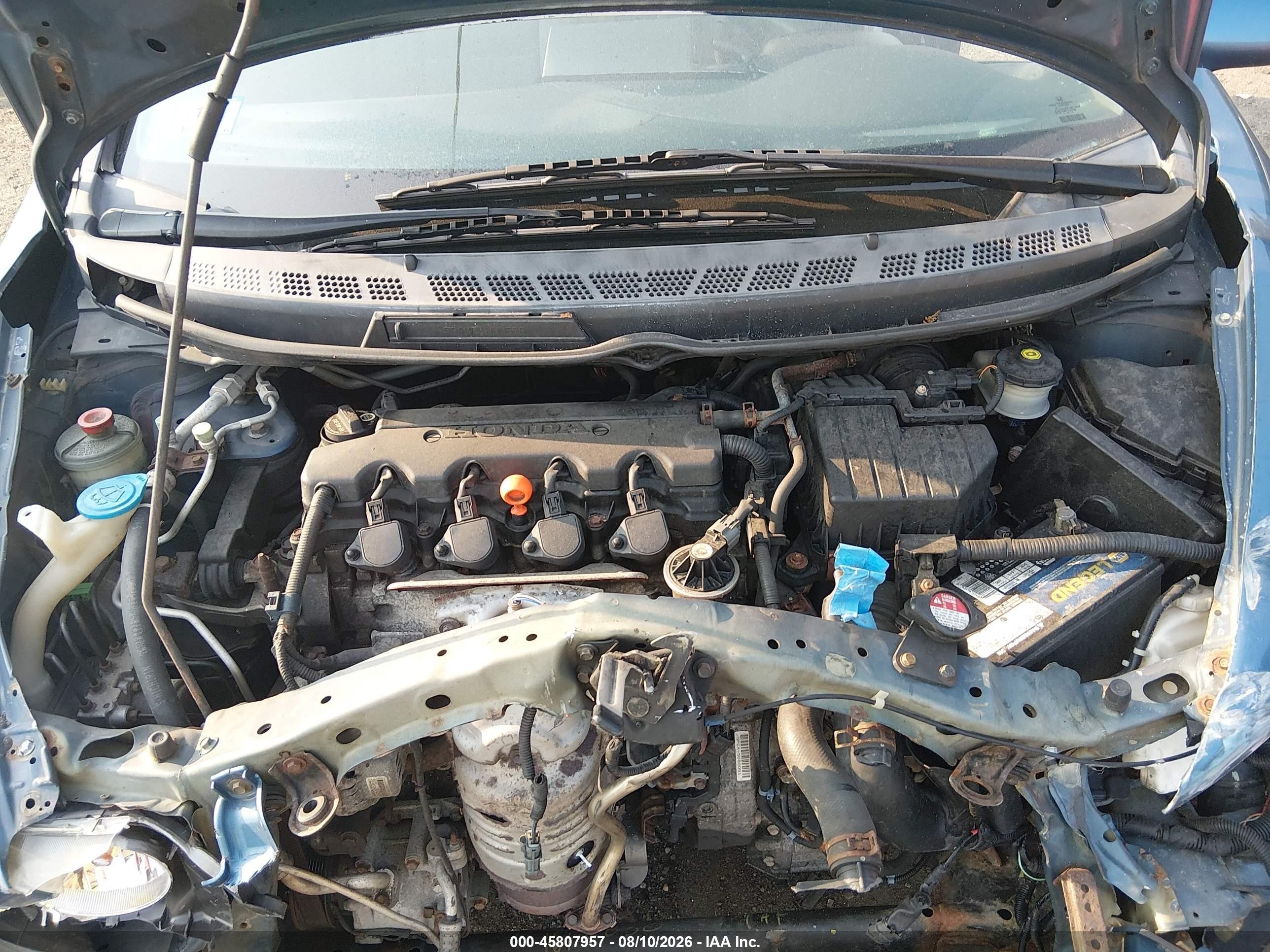 2010 Honda Civic Lx Blue vin: 2HGFA1F58AH580824
