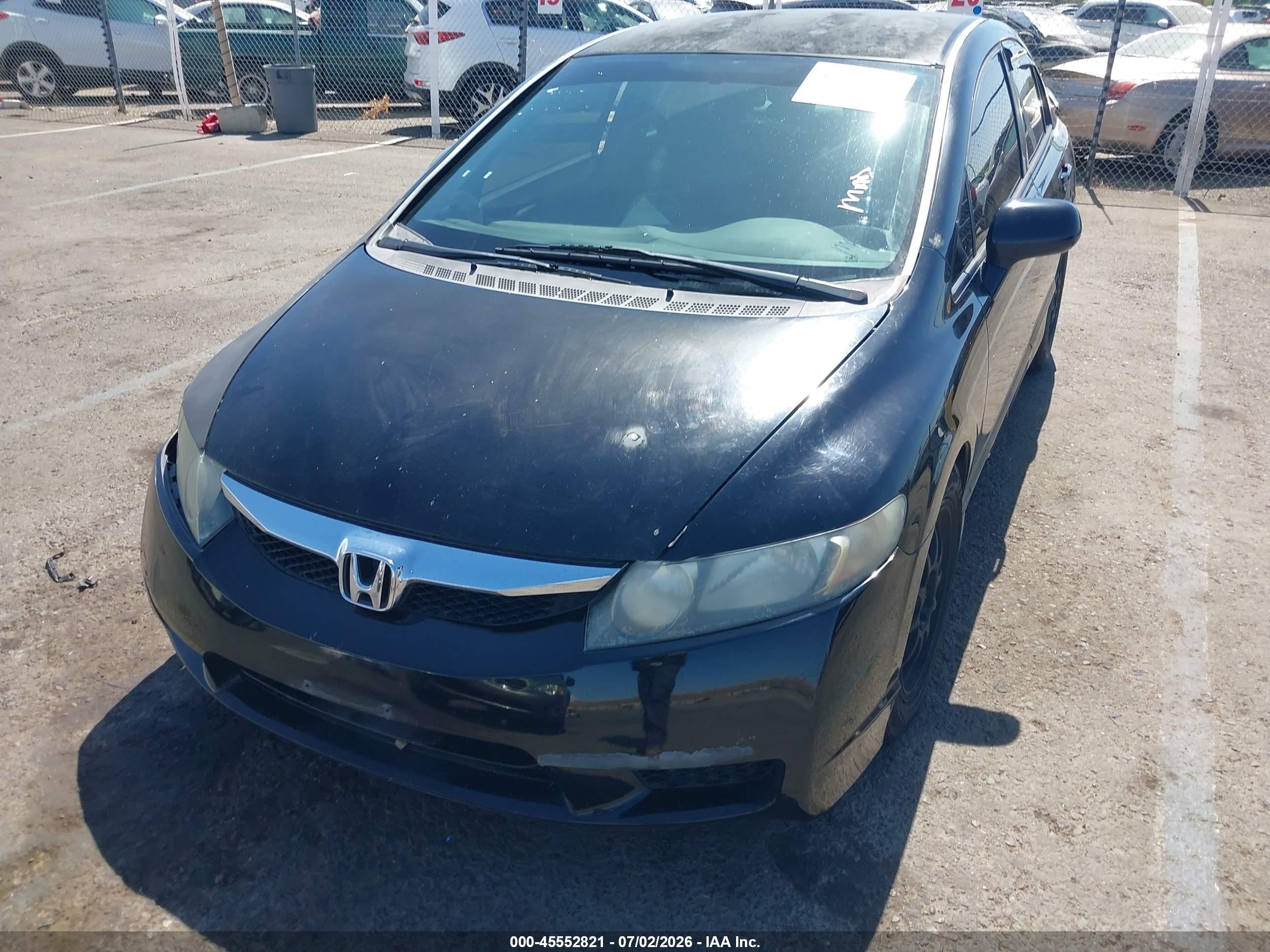 2010 Honda Civic Lx Black vin: 2HGFA1F58AH584307