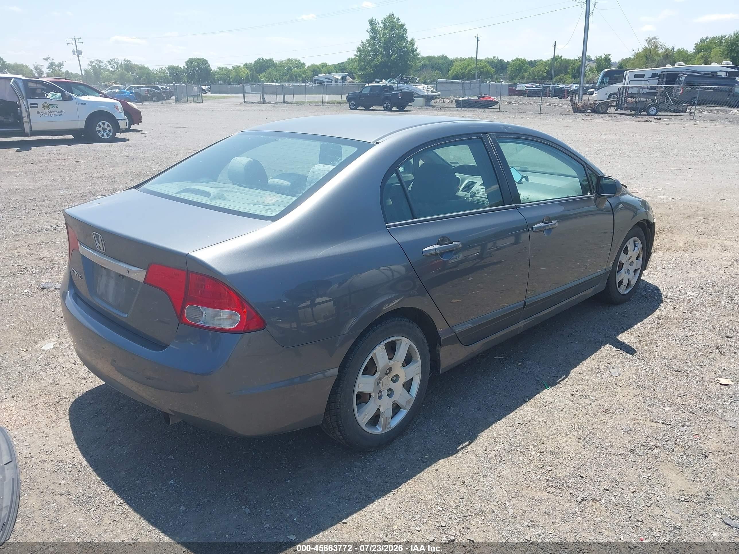 2011 Honda Civic Lx Gray vin: 2HGFA1F58BH301616