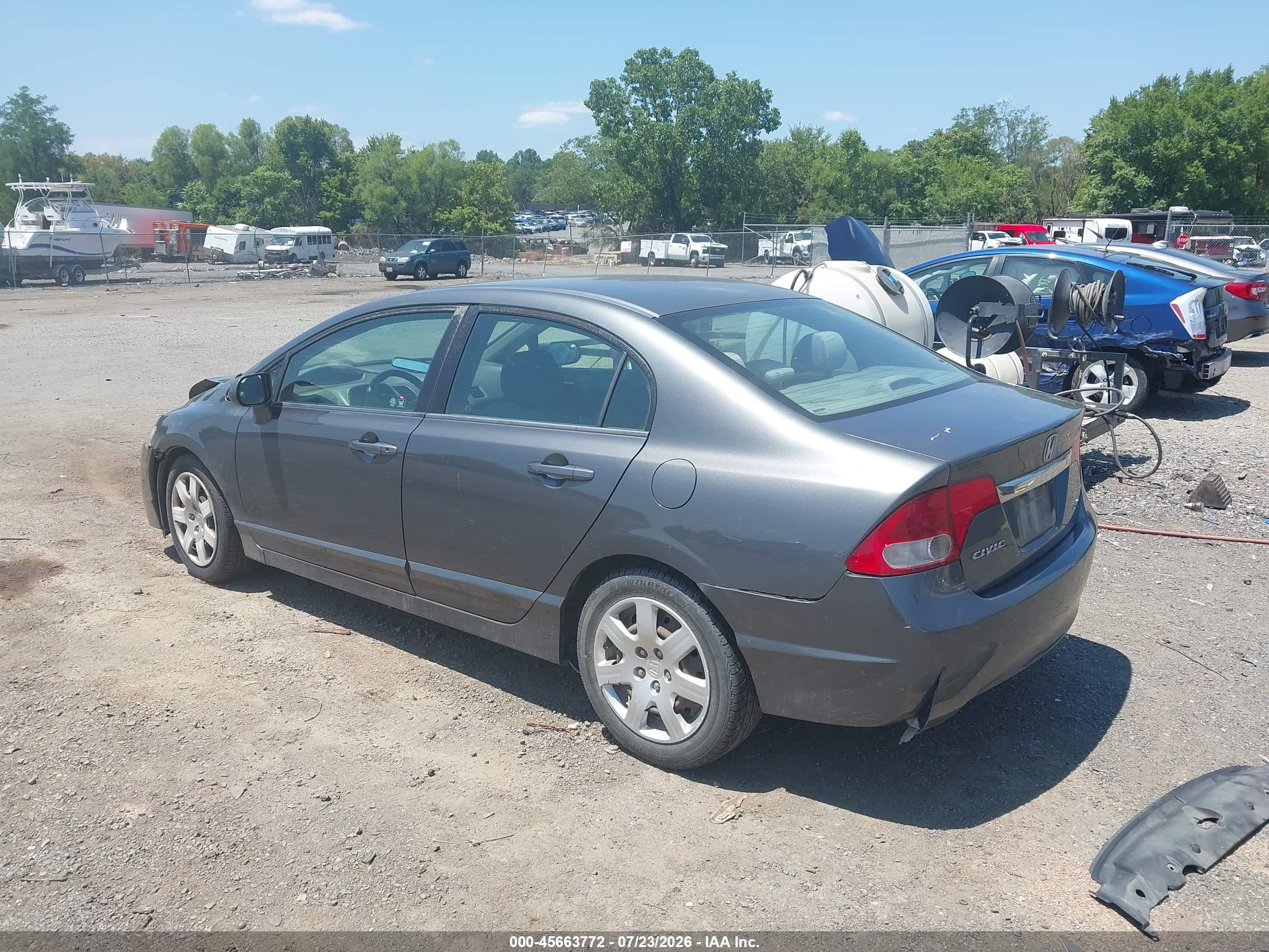 2011 Honda Civic Lx Gray vin: 2HGFA1F58BH301616