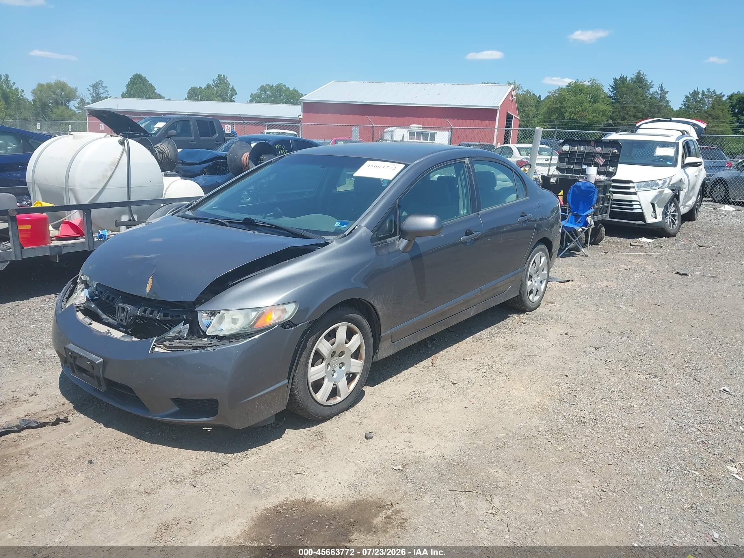 2011 Honda Civic Lx Gray vin: 2HGFA1F58BH301616