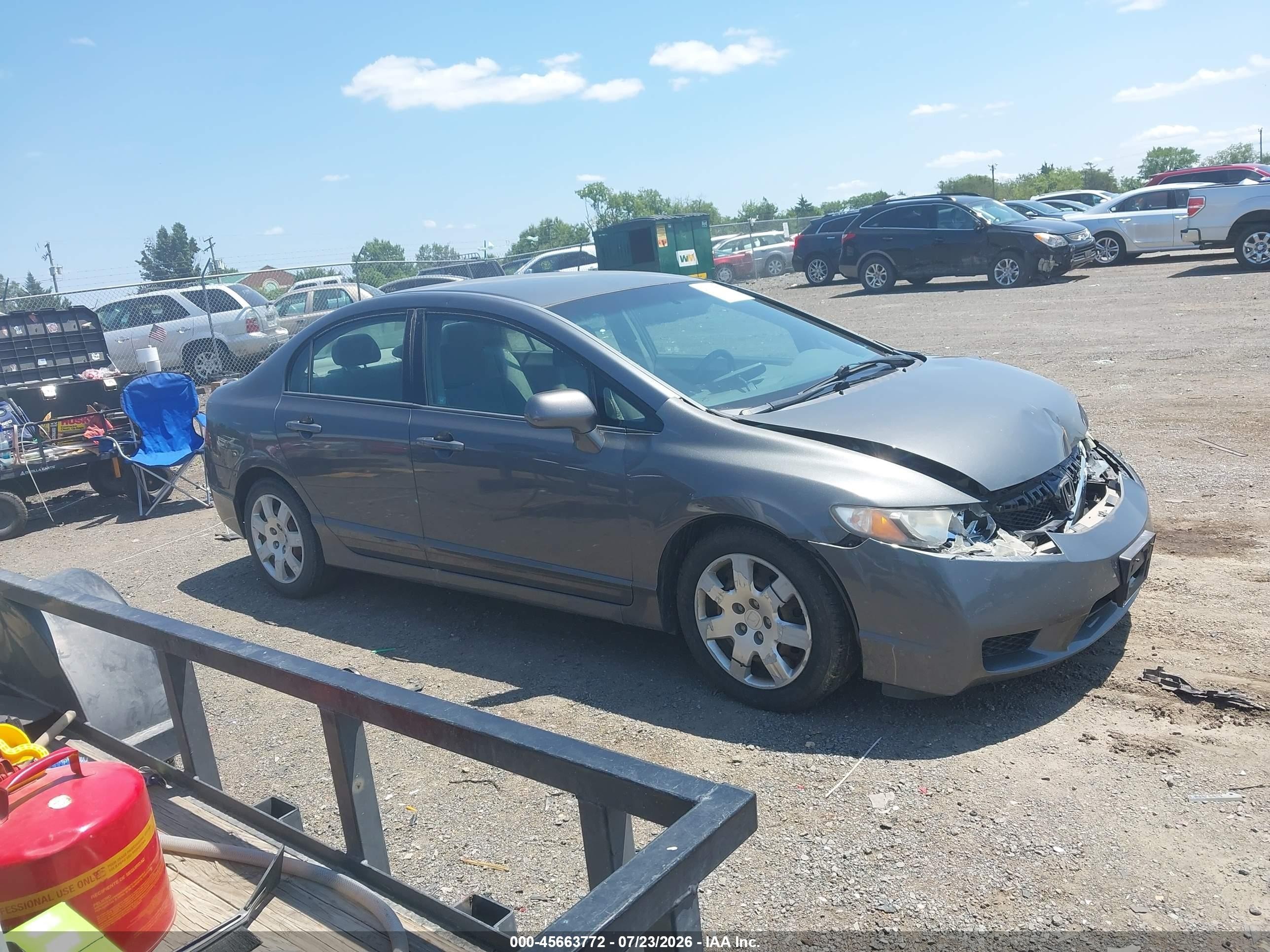 2011 Honda Civic Lx Gray vin: 2HGFA1F58BH301616
