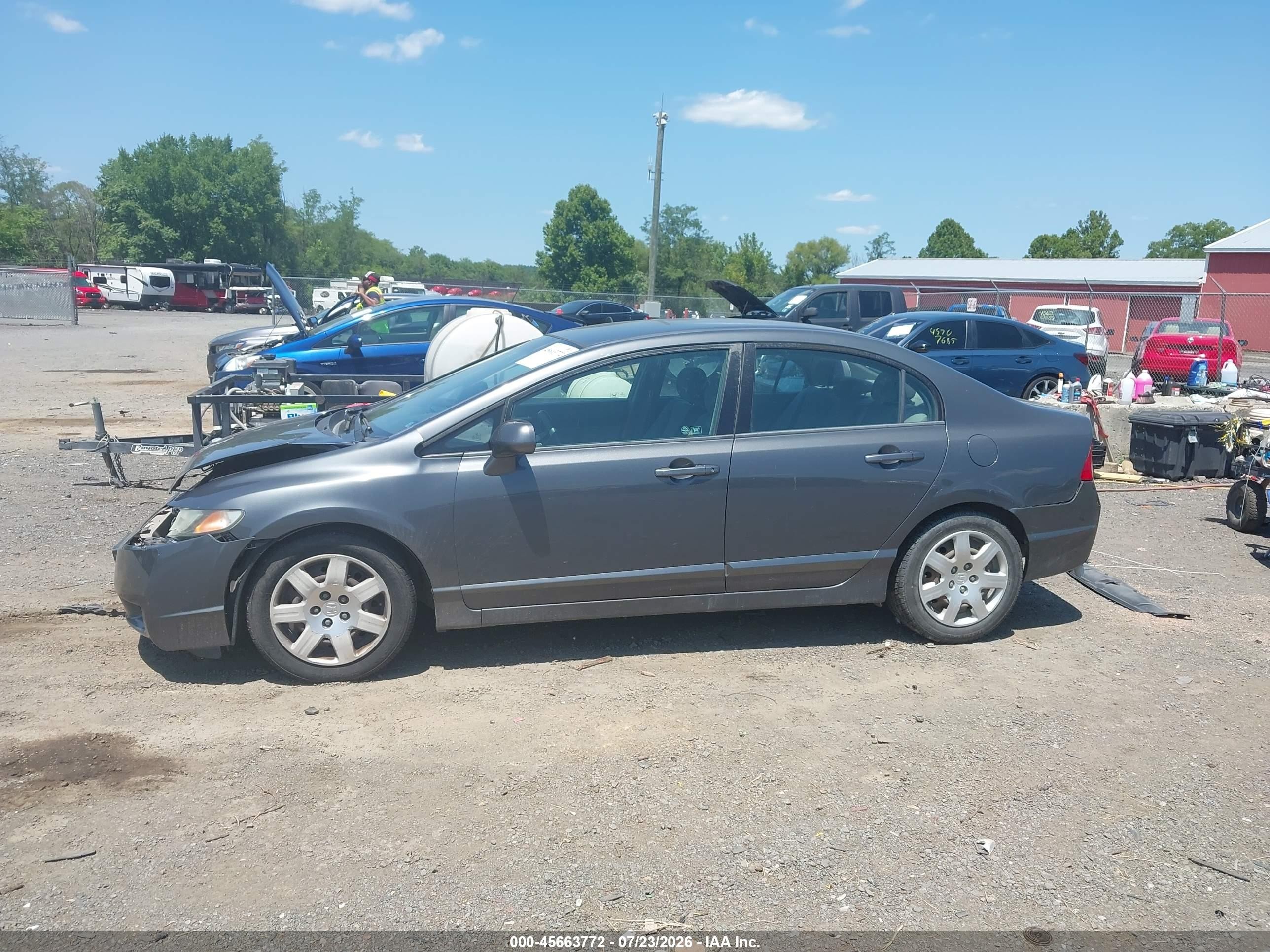 2011 Honda Civic Lx Gray vin: 2HGFA1F58BH301616