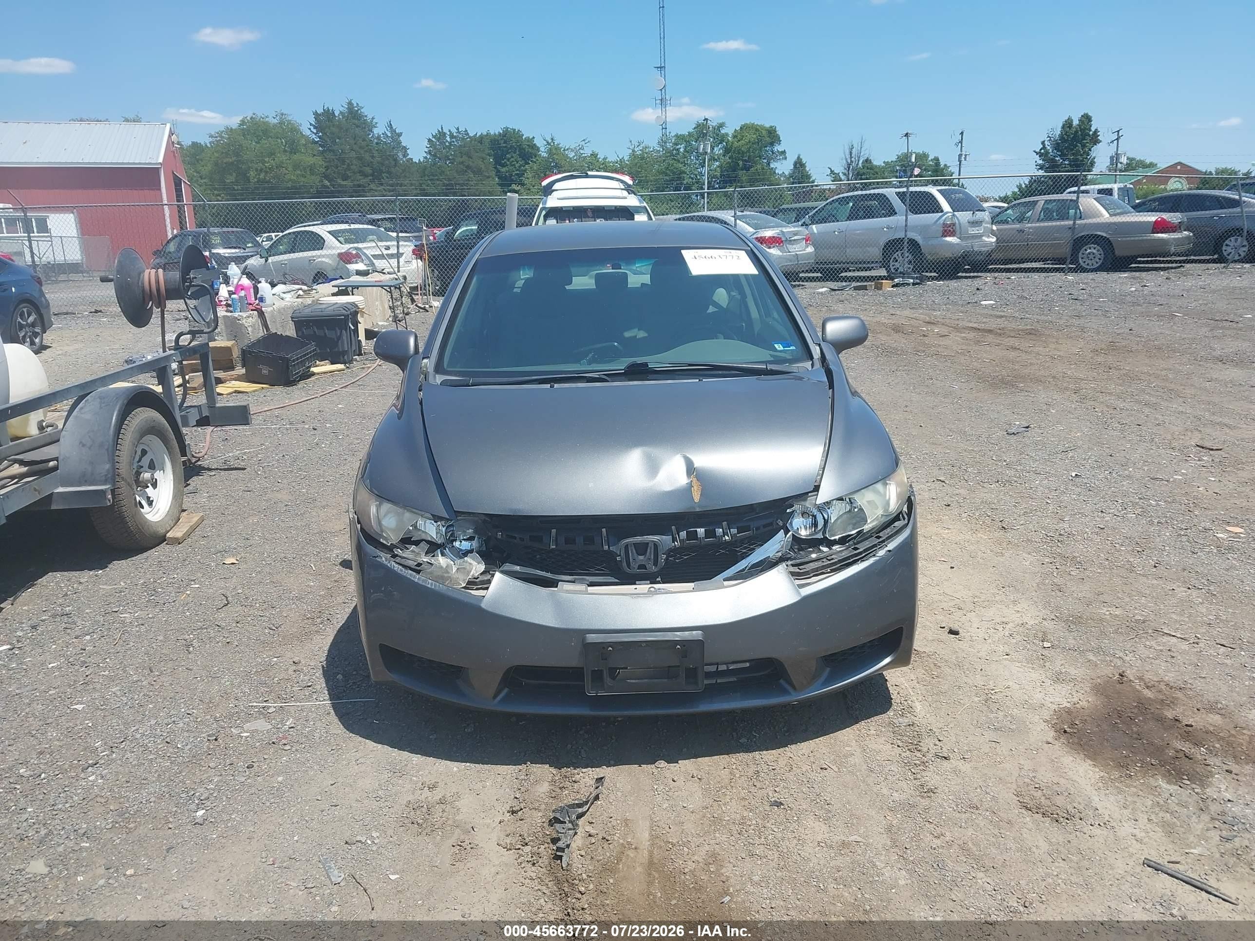 2011 Honda Civic Lx Gray vin: 2HGFA1F58BH301616
